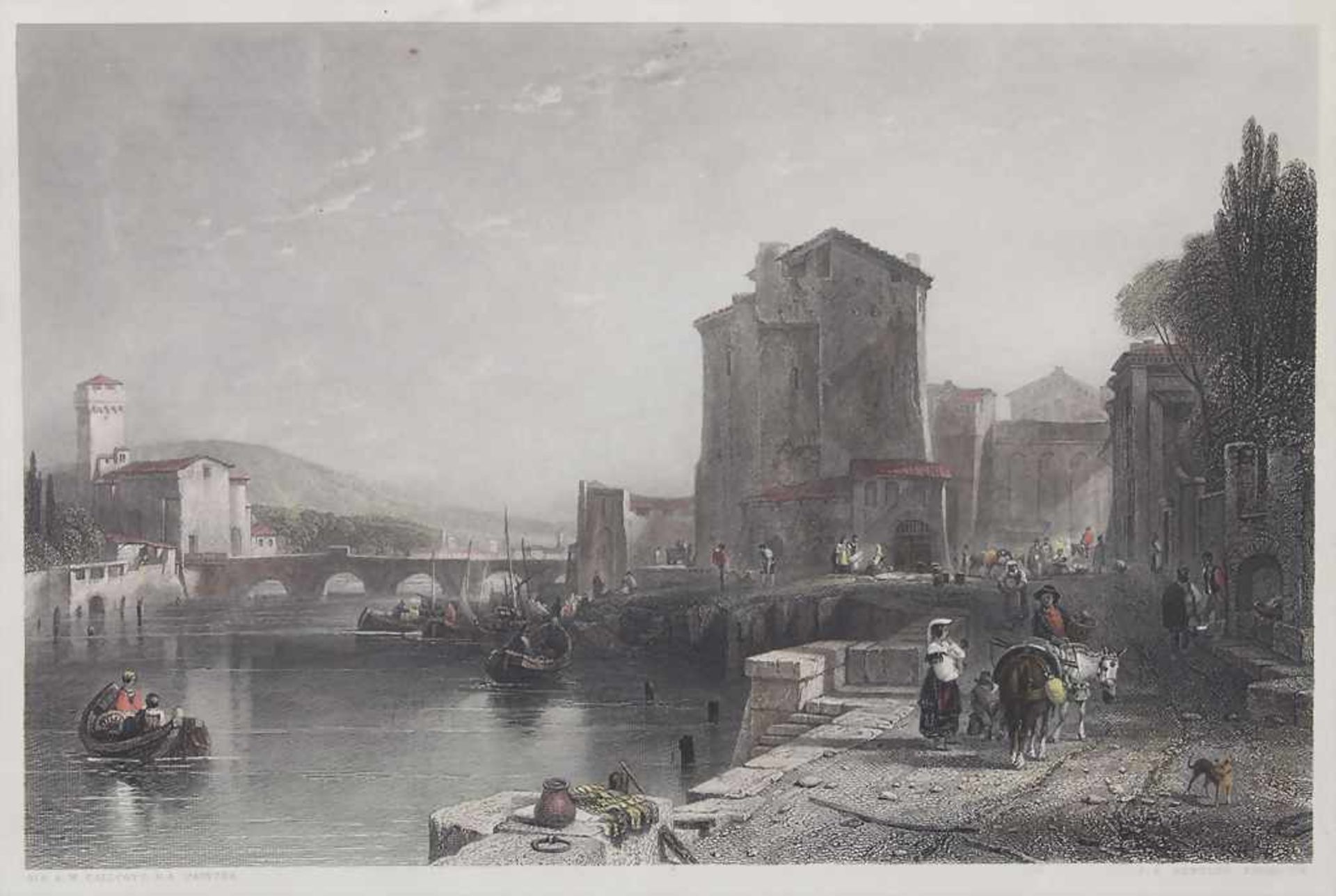 Joseph Clayton Bentley (1809-1851), 'The port of Leghorn'Technik: Stahlstich auf Papie