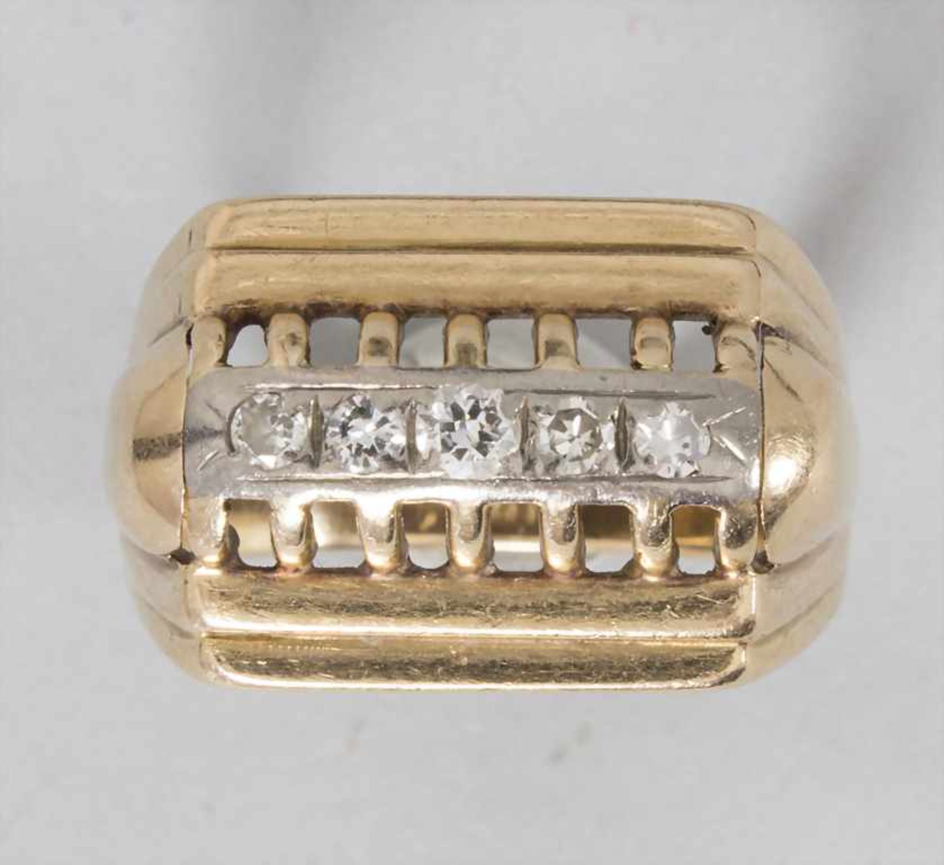 Damenring mit Diamanten / A ladies ring with diamondsMaterial: Gelbgold Au 750/000, 5 - Image 2 of 3