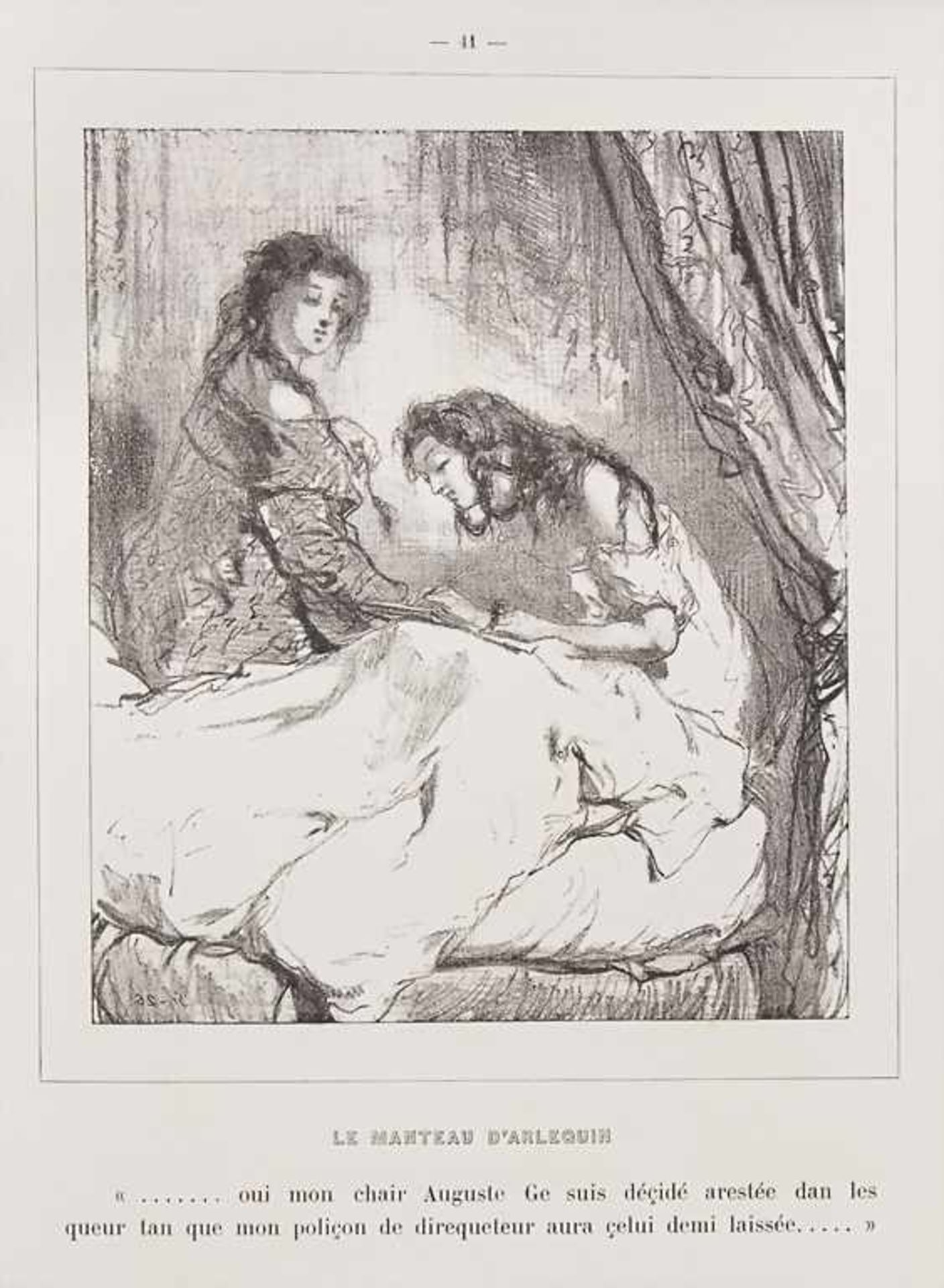 Gavarni: 'Masques et Visages', um 1860Umfang: zahlreiche Lithografien, Vorwort von S.- - Bild 6 aus 7