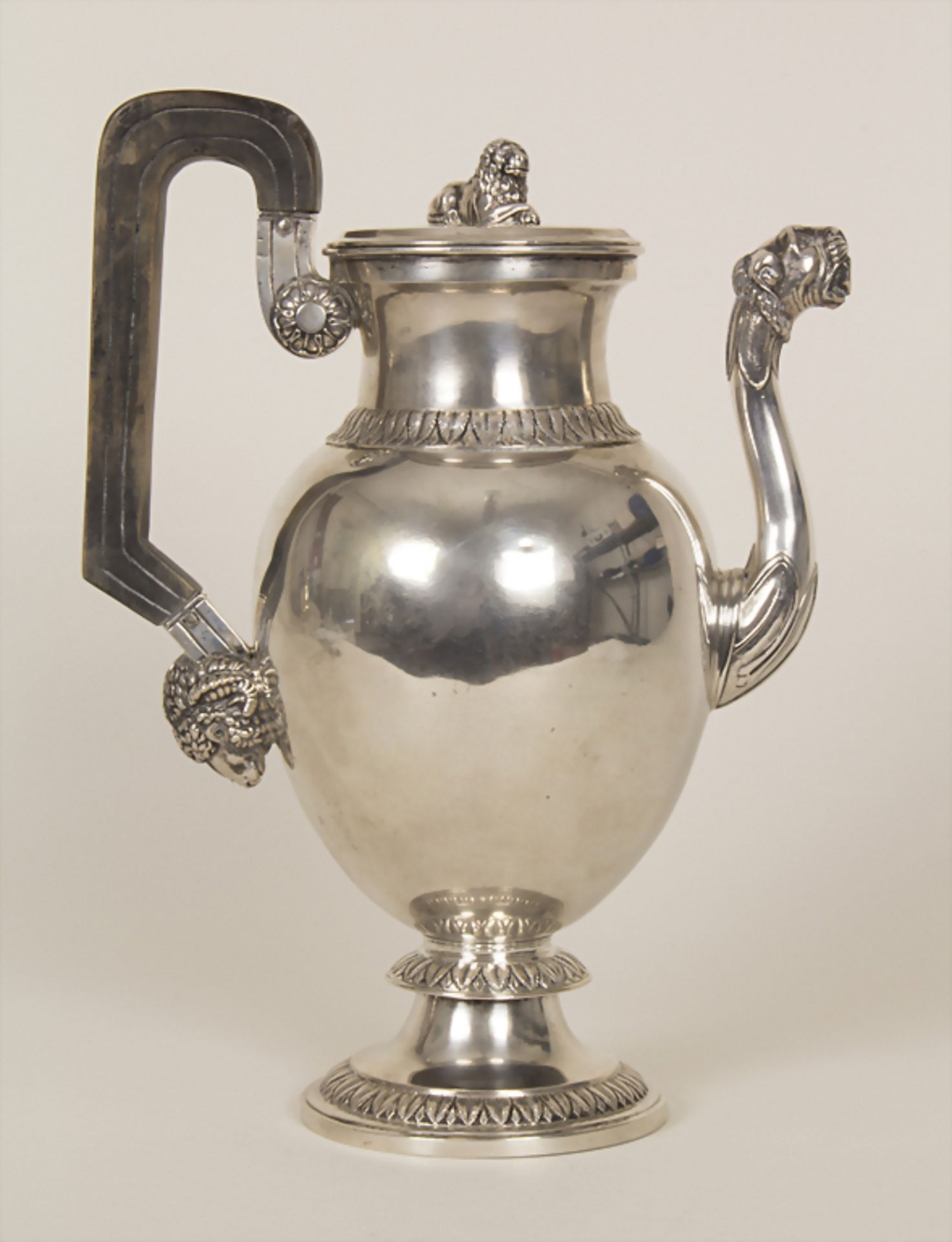Empire Kaffeekanne / An Empire silver coffee pot, Georg Wilhelm Aldefeld, Bremen, nach 1794< - Bild 3 aus 8