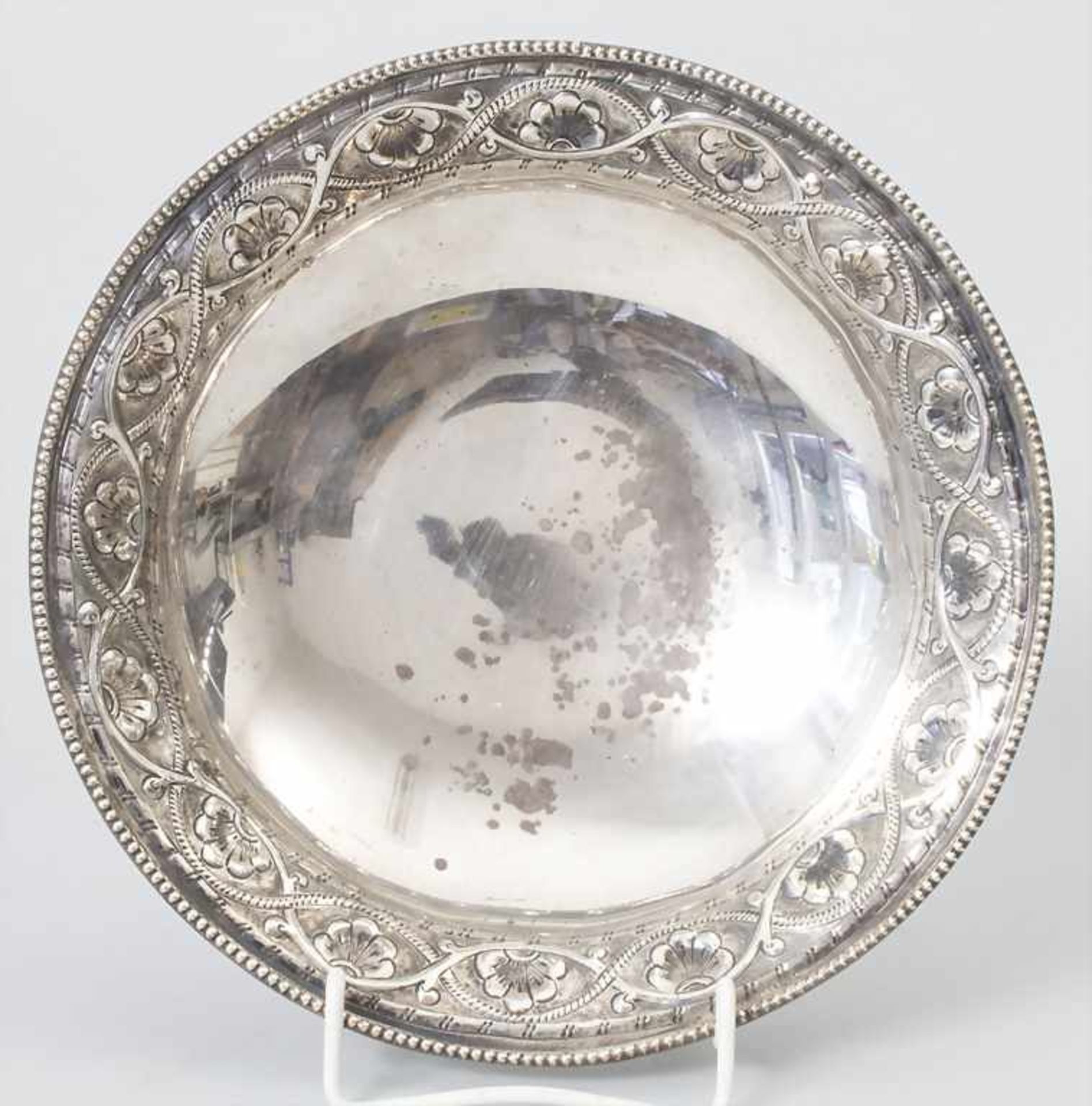 Tazza / A silver tazza, Italien, 20. Jh.Material: Silber Ag 925/000,Punzierung: Ga - Bild 3 aus 6