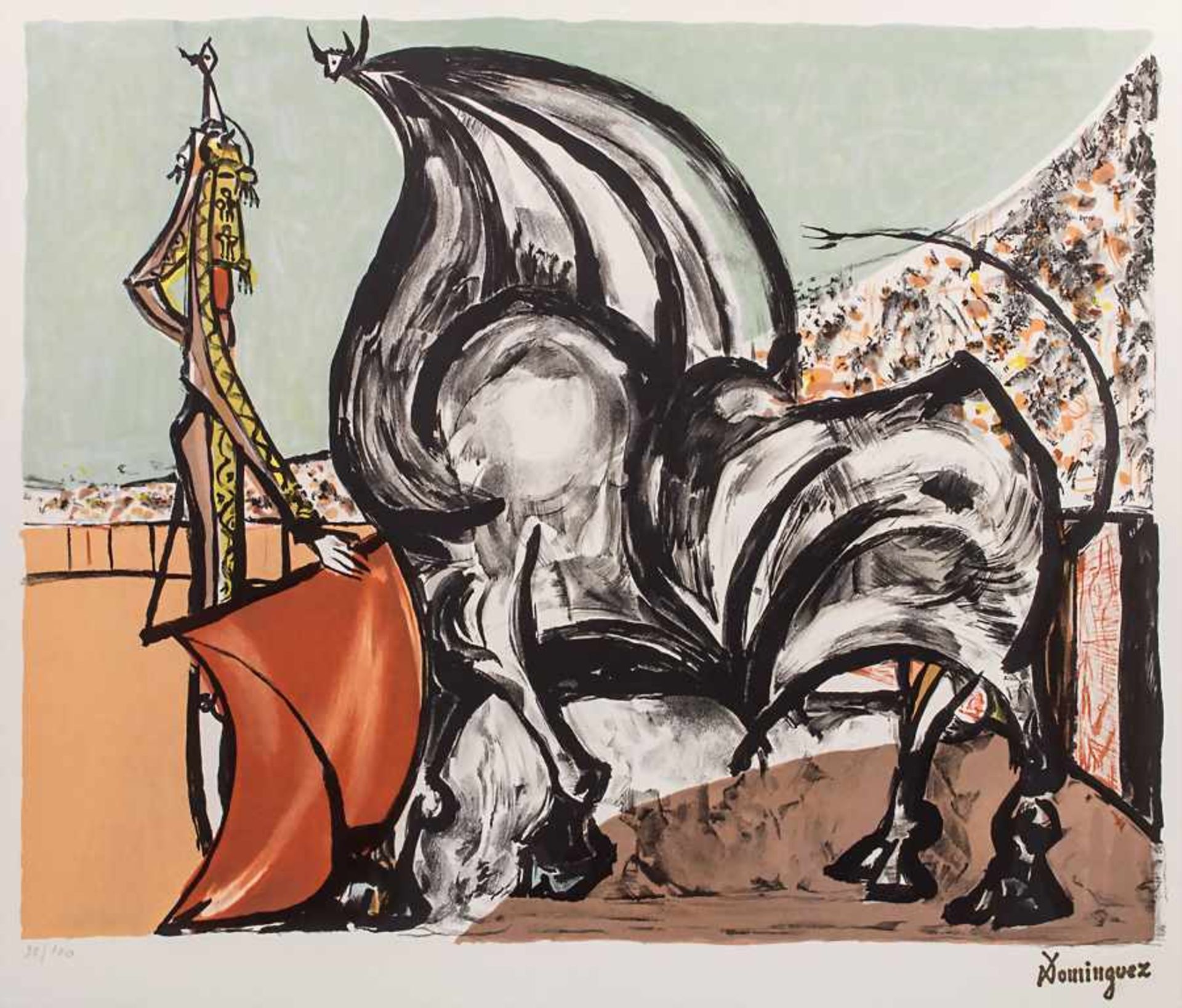 Oscar Dominguez (1906-1957), 'Hommage à Manolete'Technik: Farblithografie auf Velin (