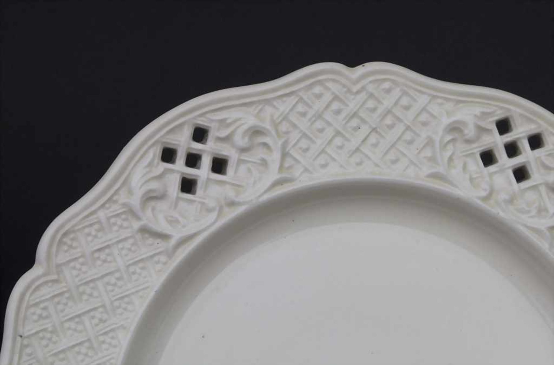 3 Creamware Teller / 3 creamware / pearlware / faience fine plates, Wächtersbach, Schlierbach, - Bild 2 aus 3