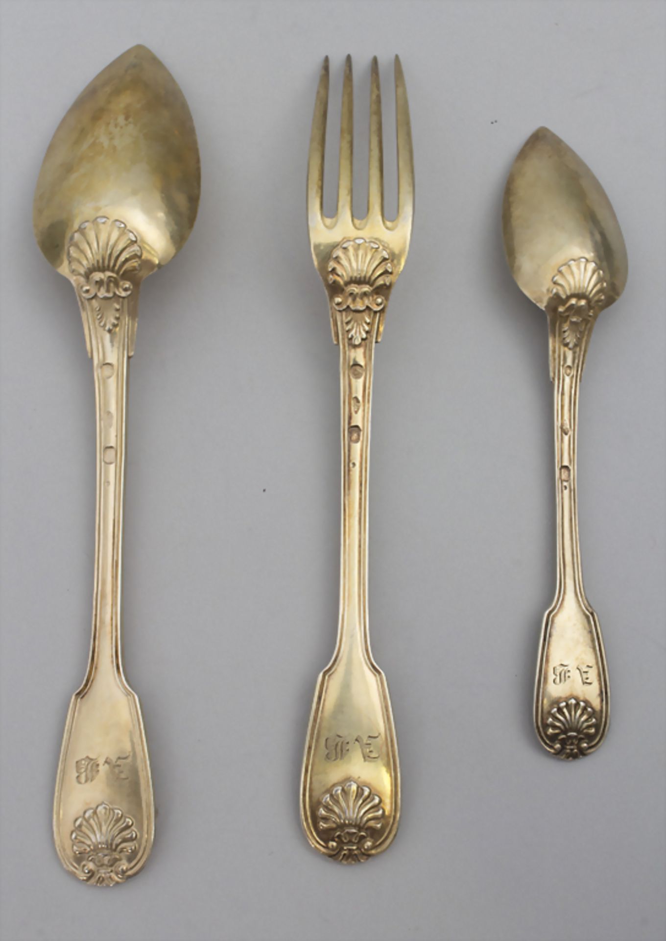 36 tlg. Silberbesteck / A 36-piece set of silver cutlery, Charles Salomon Mahler, Paris, 1824-18 - Bild 8 aus 15