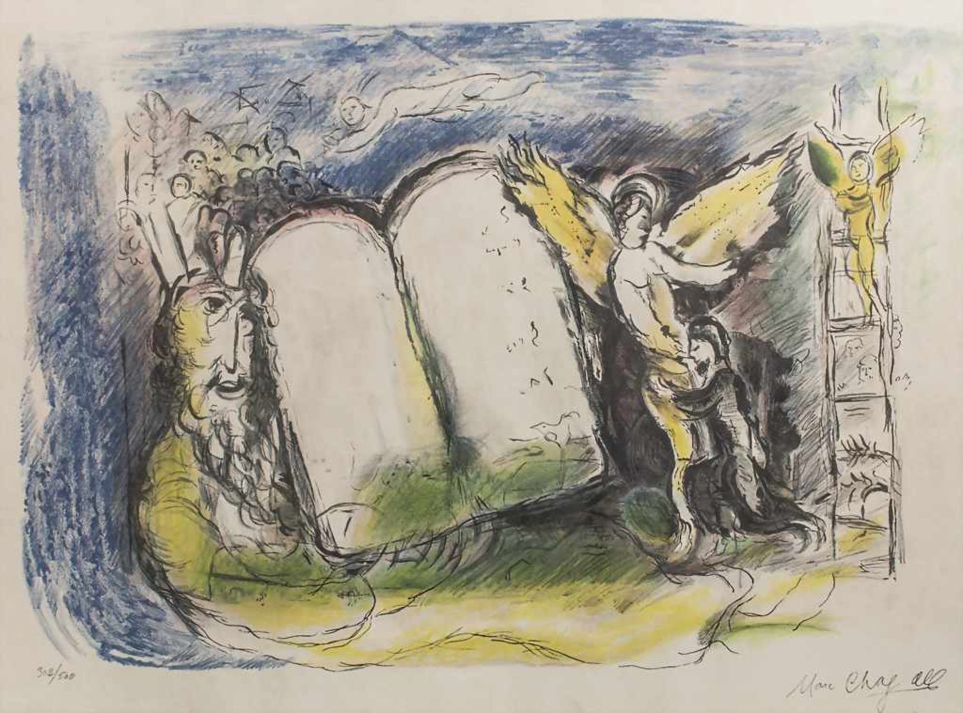 Marc Chagall (1887-1985), 'Die Vision Mose' / 'The mission of Moses'Technik: Farblitho