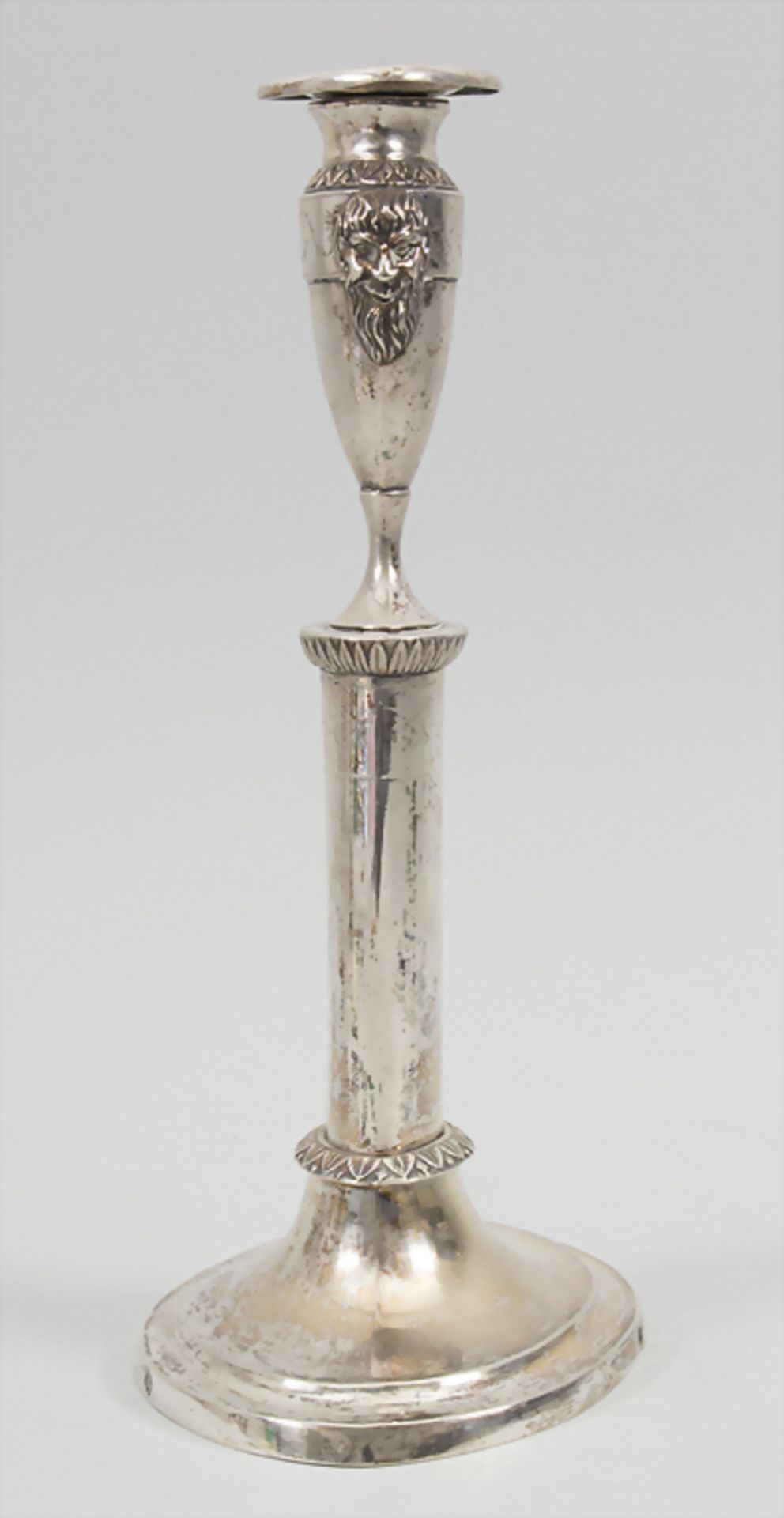 Paar Empire Kerzenleuchter / A pair of silver candlesticks, Wilhelm Hessenberg, Frankfurt am Mai - Image 9 of 19
