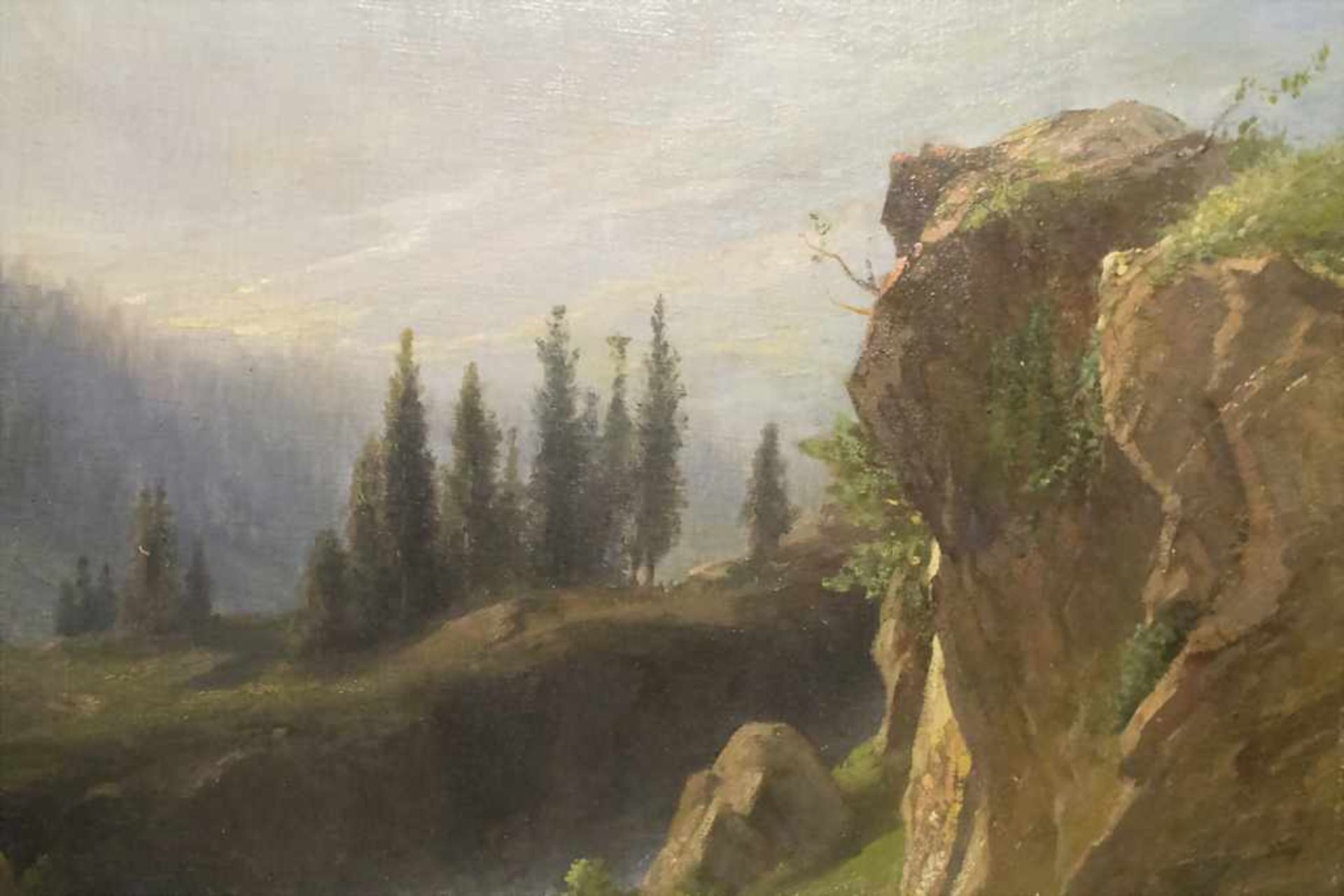 Jakob Joseph Zelger (1812-1885), 'Gebirgsbach Reuss vor Bergkulisse' / 'The mountain stream Reus - Bild 4 aus 7