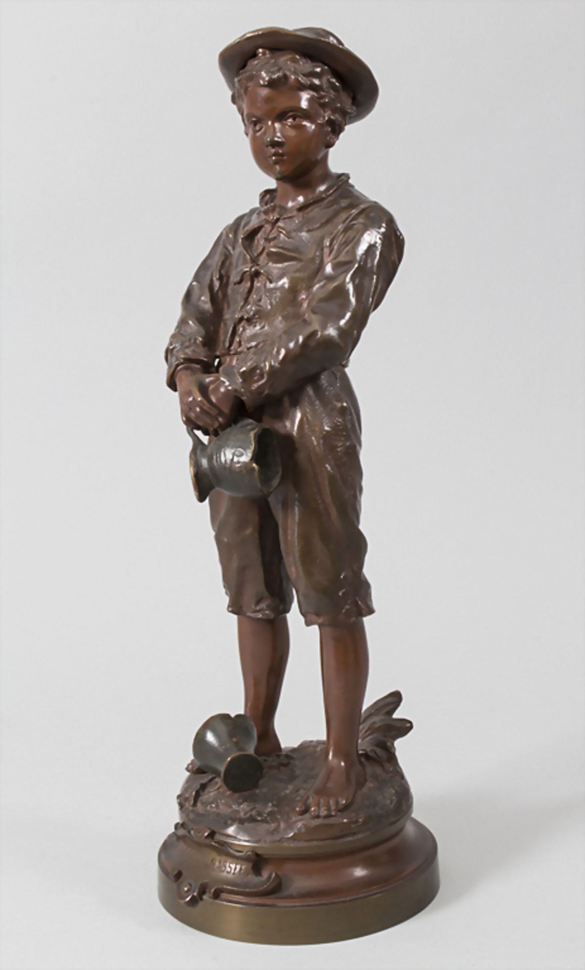 Charles Anfrie (1833-1905), 'La cruche cassee' / 'Der zerbrochene Krug'Material: Bronz