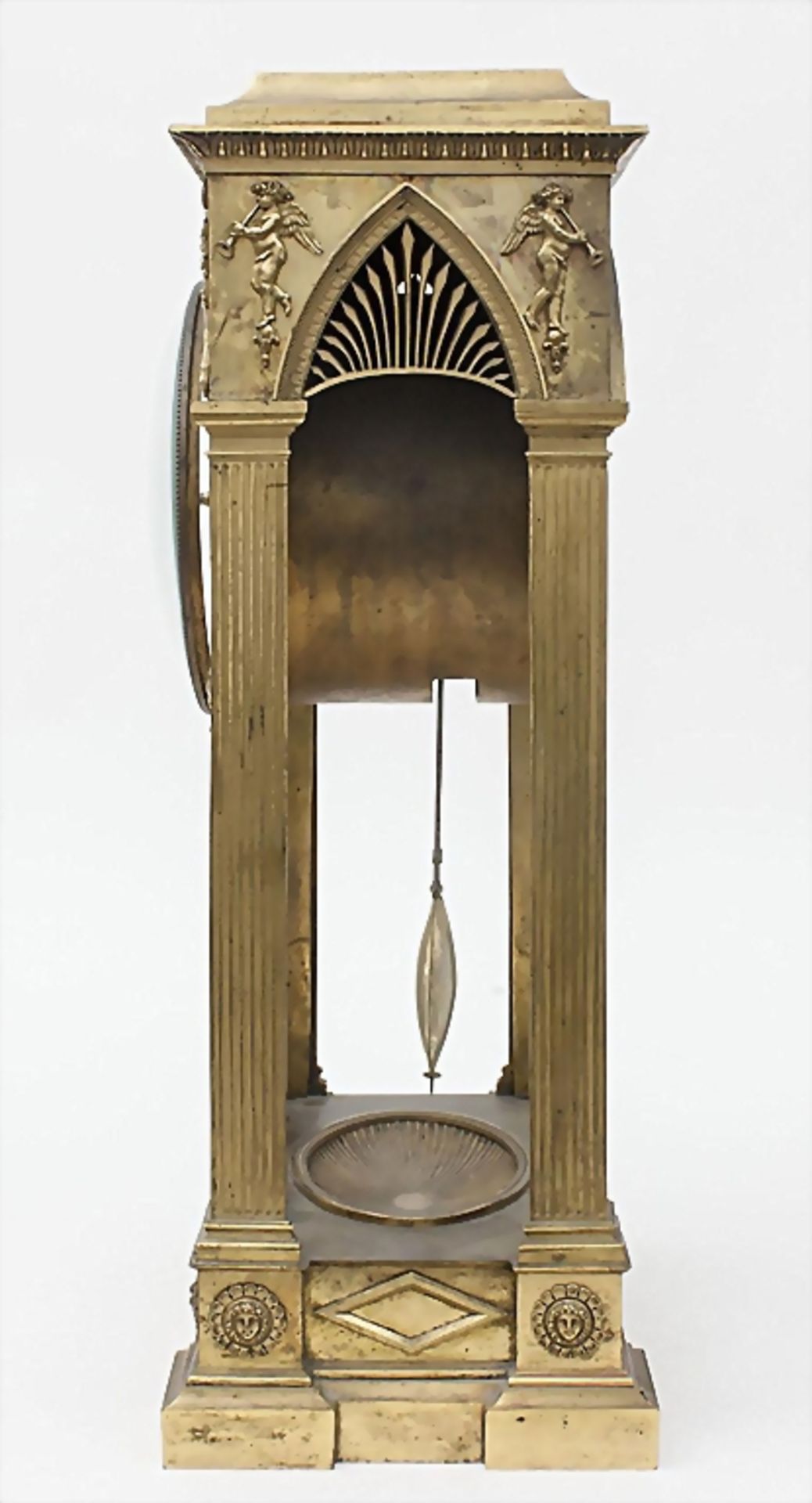 Pendule, Époque Restauration, Deschamps, Paris, 1. Hälfte 19. Jh.Portaluhr, allegori - Image 3 of 5