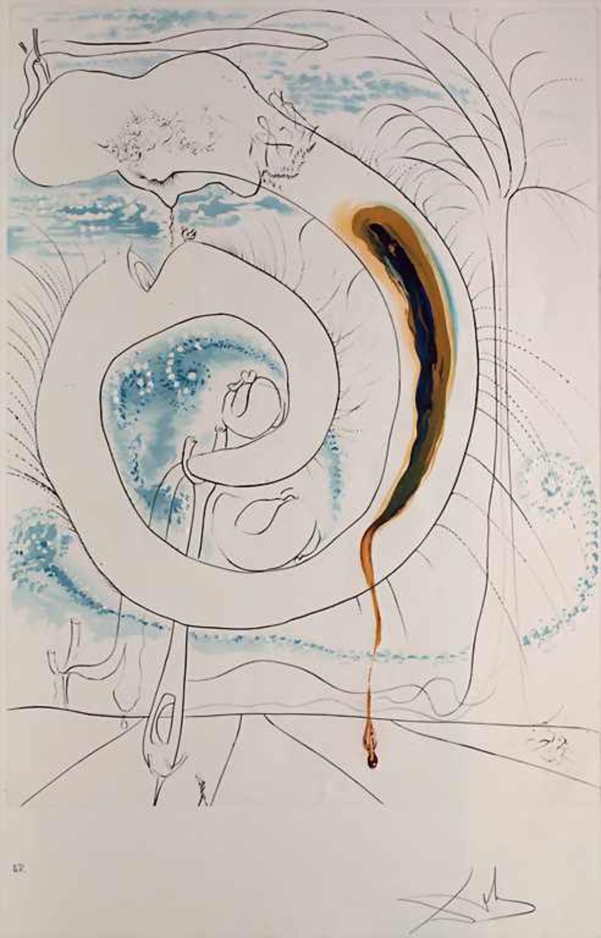 Salvador Dali (1904-1989), 'Le cercle visceral du Cosmos'Technik: Radierung / Farblith