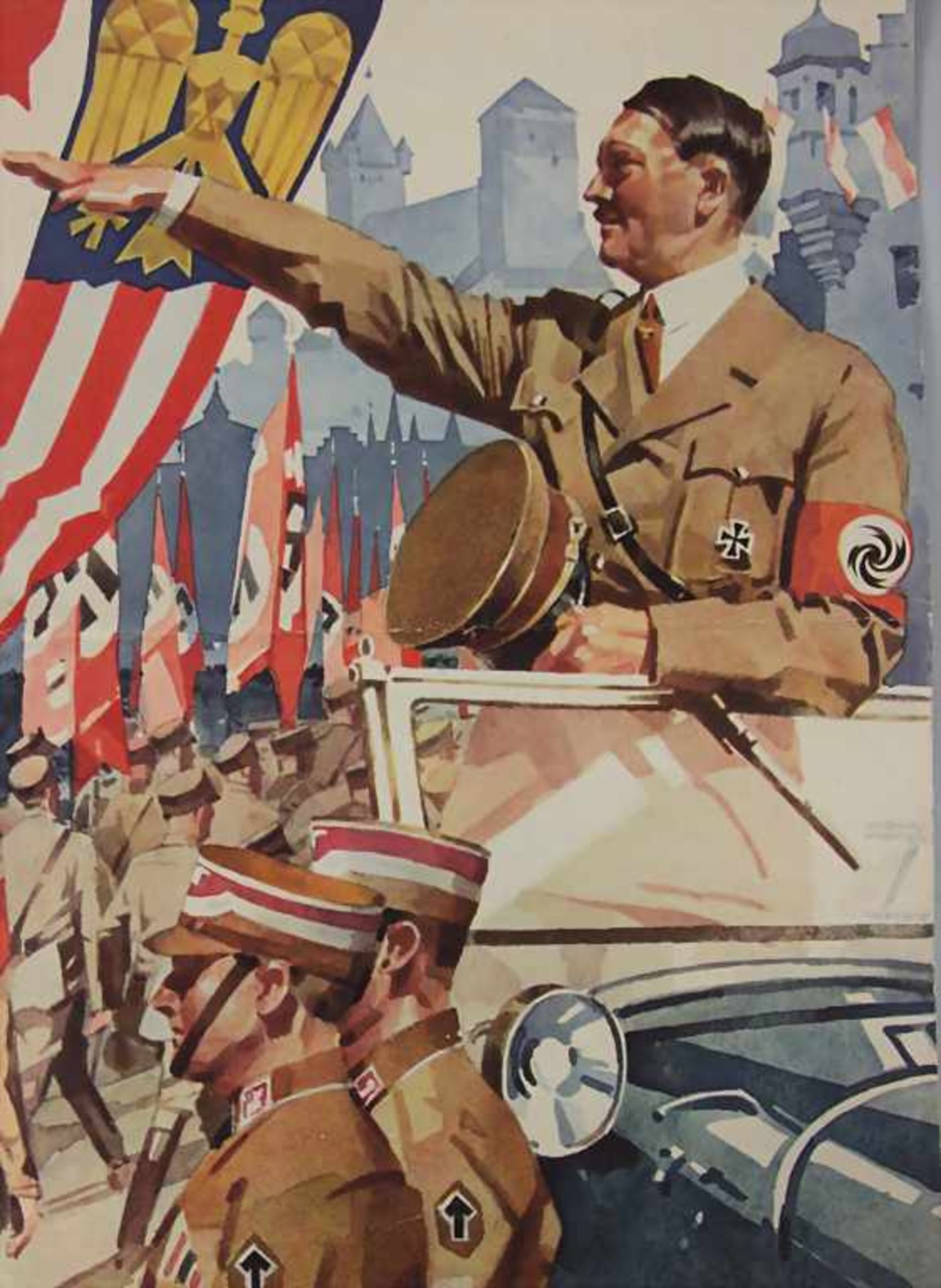 Reichspost-Telegramm mit Propaganda-Motiv, Drittes Reich / Reichspost telegram with propaganda