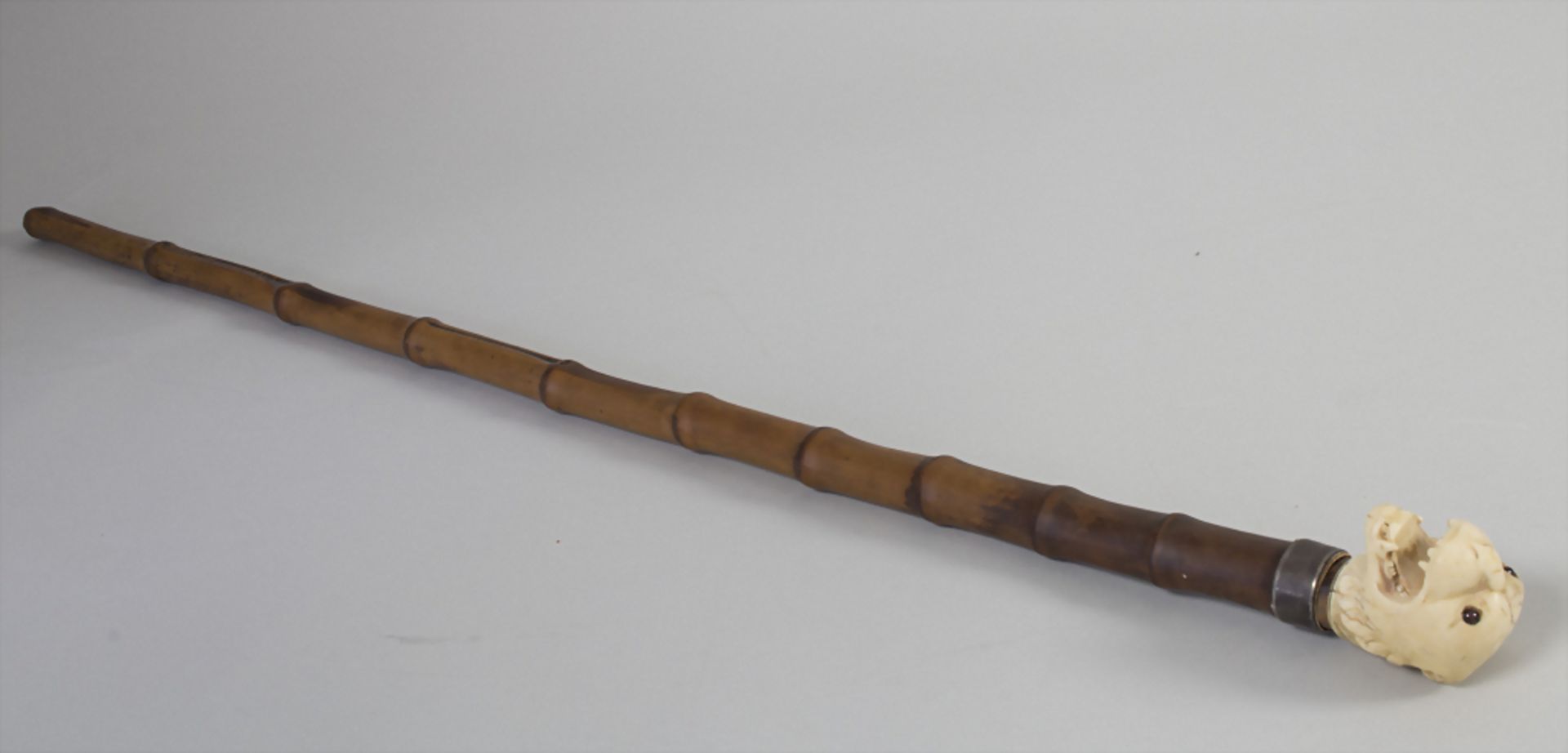 Gehstock mit Elfenbeingriff 'Panther' / A cane with ivory handle 'panther', um 1880Mat - Image 5 of 5