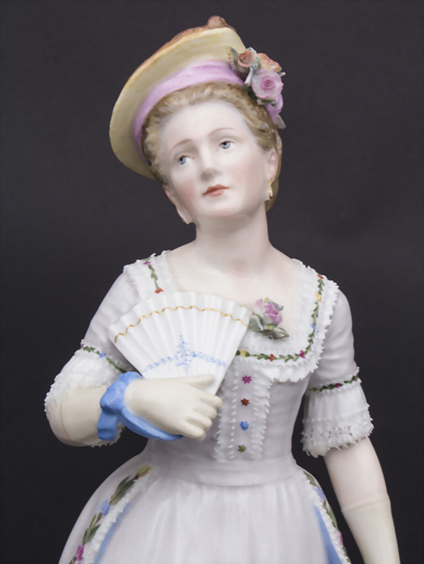 Seltene Figur einer Schauspielerin / A rare figure of an actress, Meissen, um 1890Mate - Bild 2 aus 8