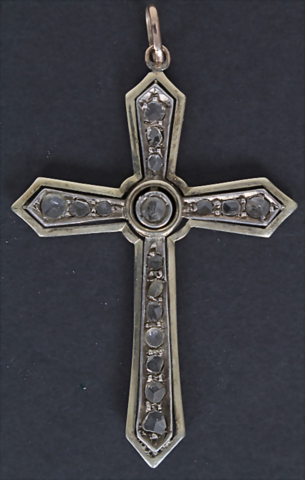 Louis-Seize Kreuzanhänger / Cross Pendant, Paris, um 1775Material: Silber, Gold mit D