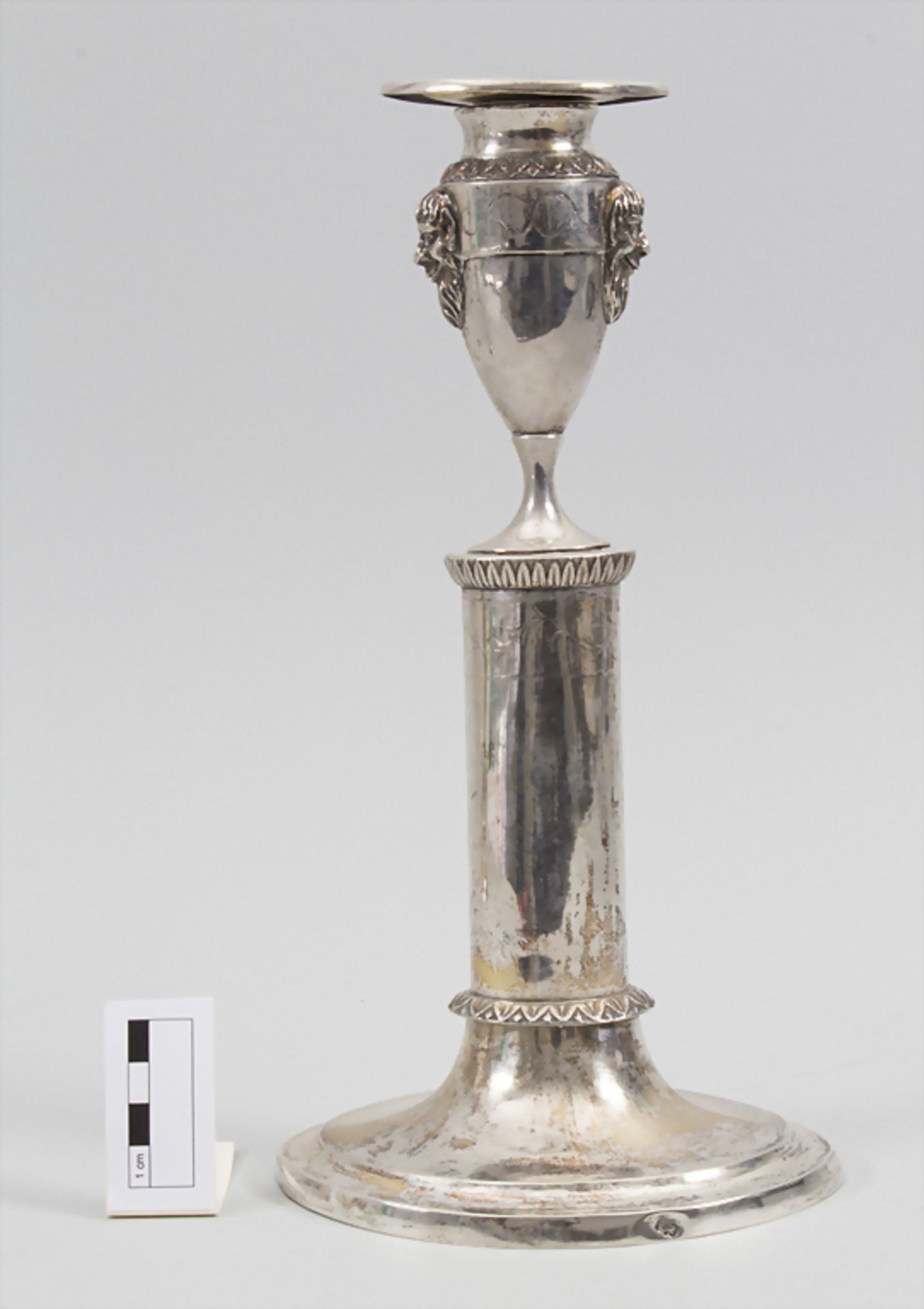 Paar Empire Kerzenleuchter / A pair of silver candlesticks, Wilhelm Hessenberg, Frankfurt am Mai - Image 8 of 19