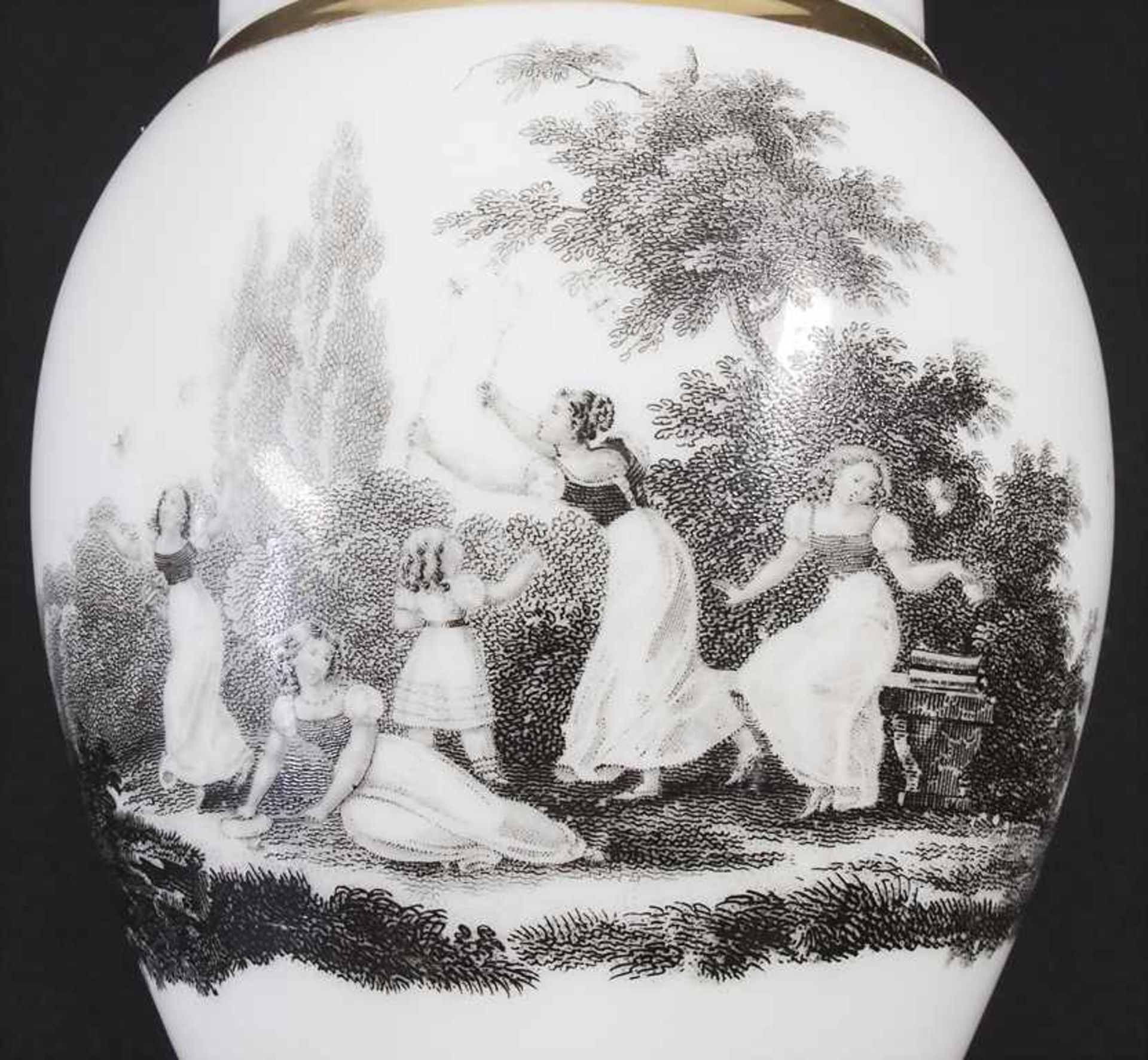 Empire Wasserkrug / An Empire water jug, Frankreich, um 1800Material: Porzellan, glasi - Bild 5 aus 9
