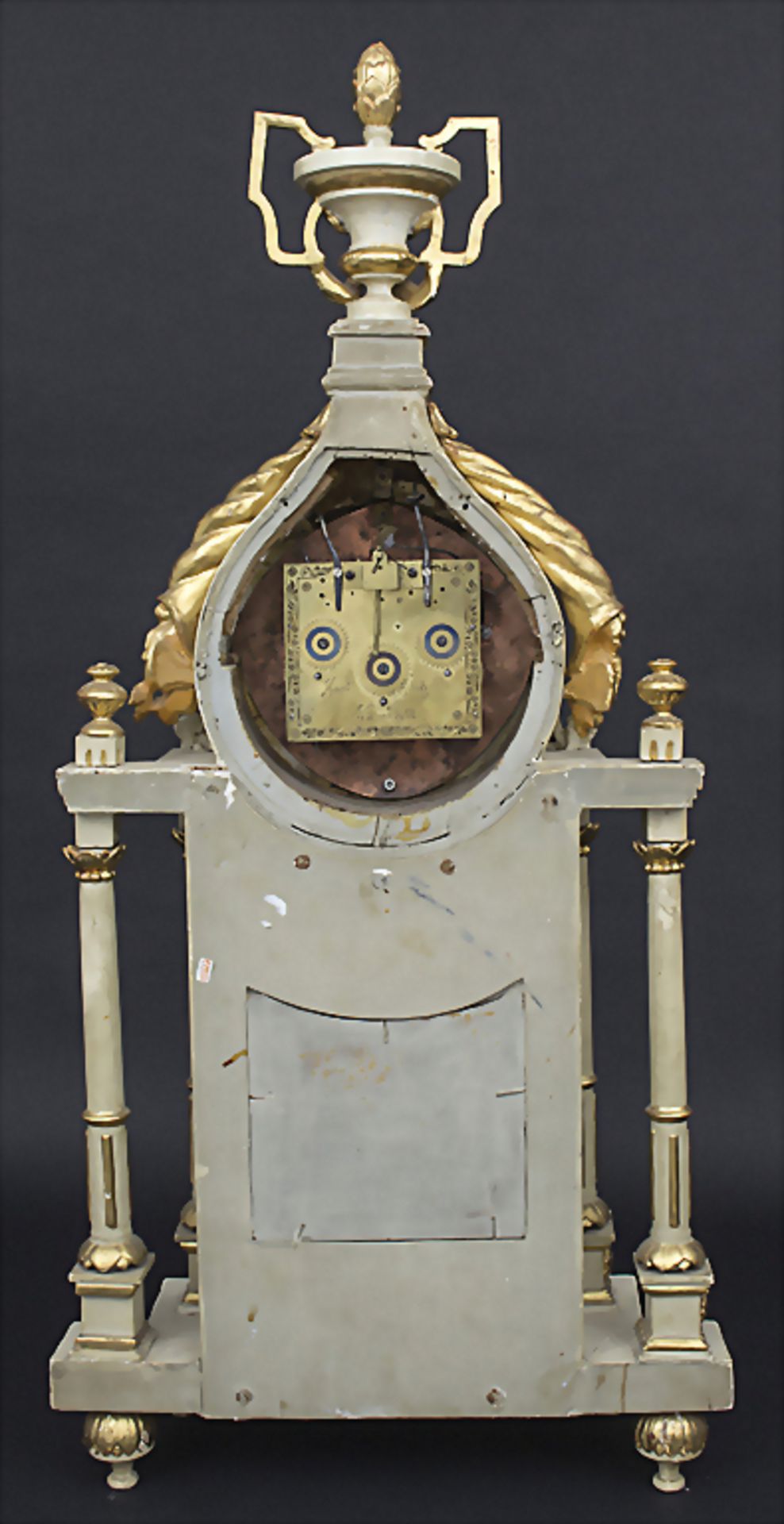 Louis-Seize-Kaminuhr / Louis-Seize mantle Clock, Jocob Scholz, Neumarkt, um 1775Holzge - Image 3 of 4
