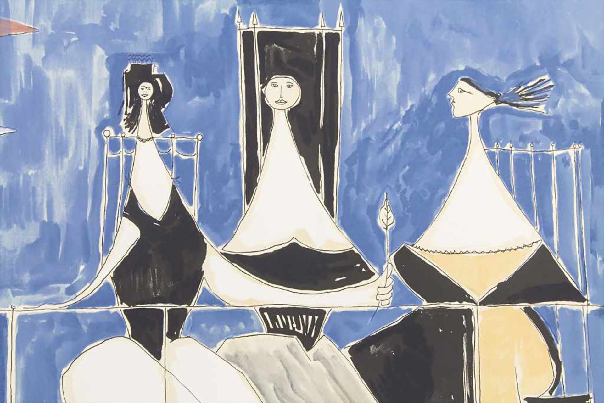 Oscar Dominguez (1906-1957), 'Drei Frauen' / 'Three women'Technik: Farblithografie auf - Bild 2 aus 3