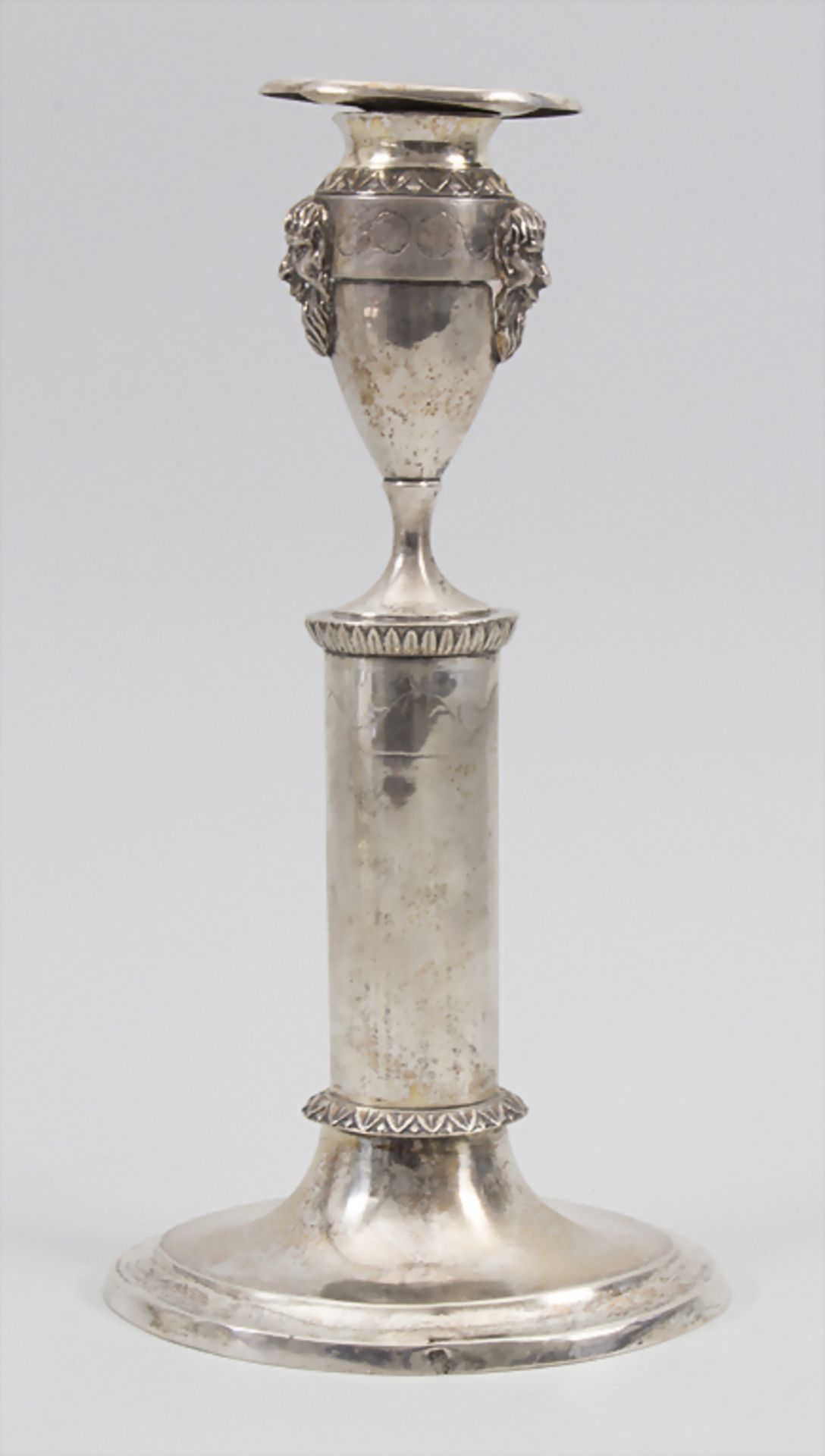 Paar Empire Kerzenleuchter / A pair of silver candlesticks, Wilhelm Hessenberg, Frankfurt am Mai - Image 5 of 19
