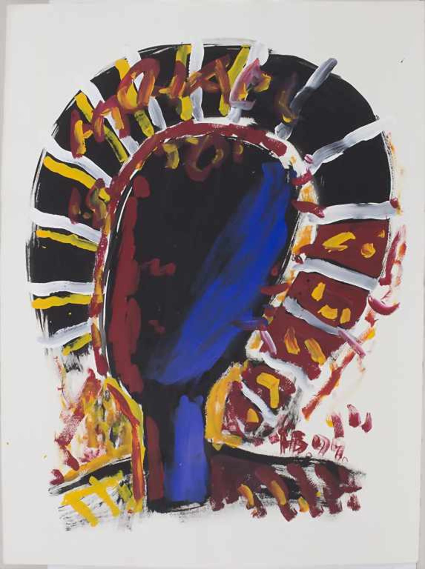 Hermann Bachmann (1922-1995), 'Abstrahierter Kopf' / 'An abstracted head'Technik: Öl