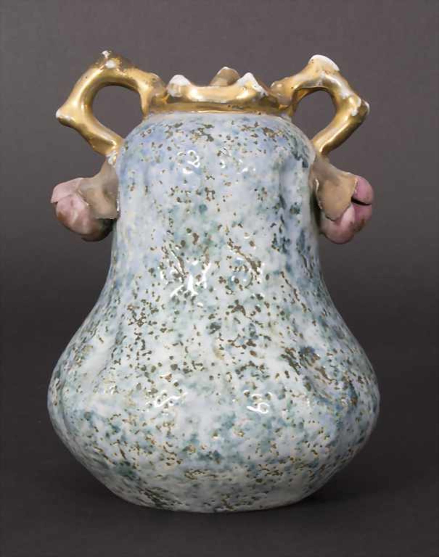 Jugendstil Dreihenkel-Ziervase / An Art Nouveau vase with 3 handles, Amphora-Werke, Riessner, St - Image 4 of 8