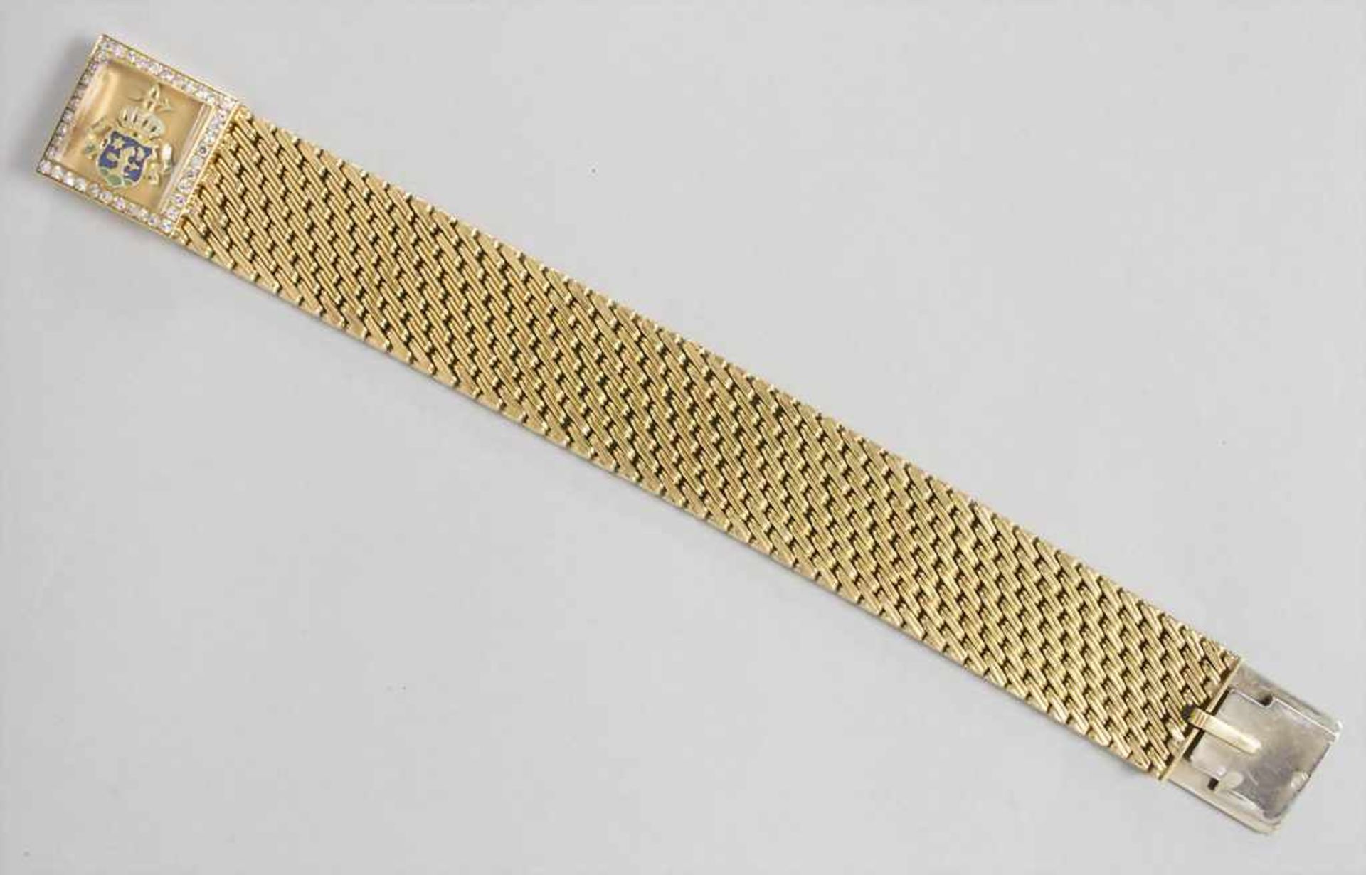 Armband / A gold bracelet, Wien, nach 1922Material: Gold 750/000 18 Kt. mit Diamanten, - Image 3 of 4