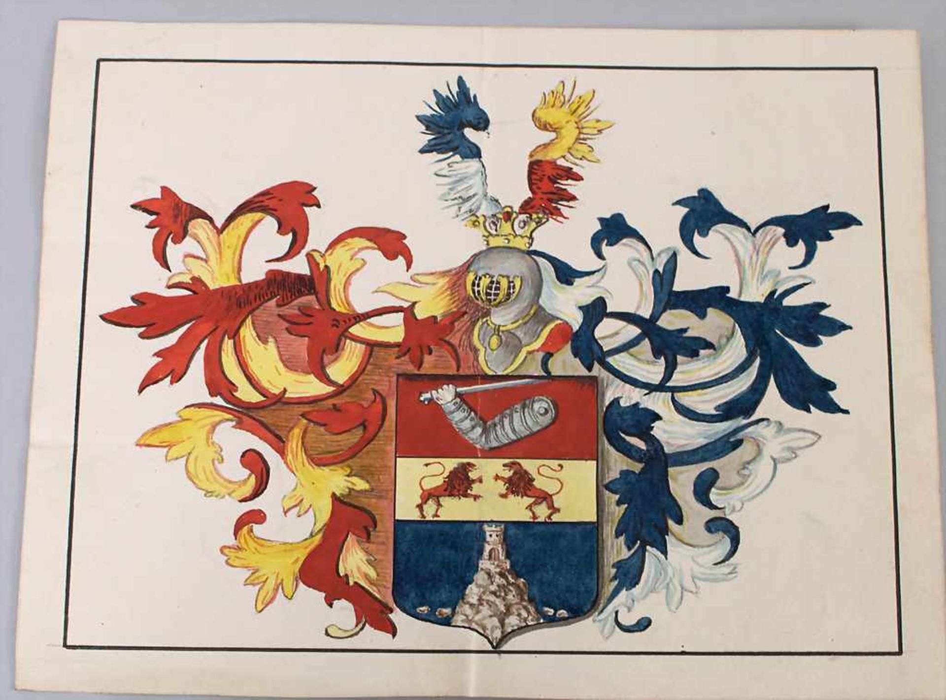 Heraldik: Sammlung 6 Adelswappen / A collection of 6 noble coats of arms, 18. Jh.Heraldik: S - Bild 4 aus 7