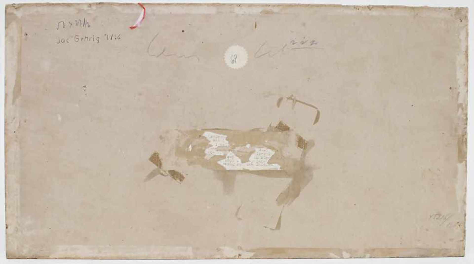 Jacob Gehrig (1846-1922), 'Weite Landschaft mit Hirtenpaar und Ziegen' / 'A landscape with sheph - Image 5 of 5