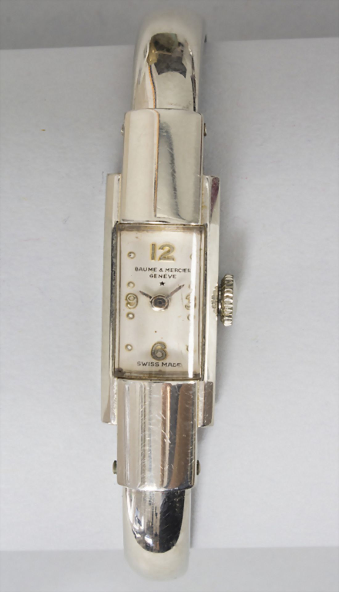 Damenarmbanduhr in Gold / A lady's wristwatch in gold, Baume et Mercier, Geneve, um 1960<br