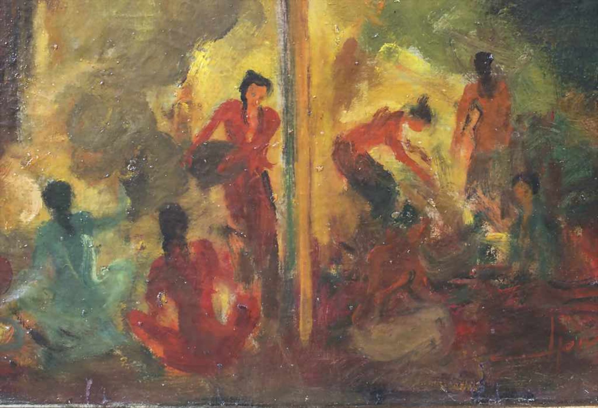 Hendra Gunawan (1918-1983), 'Balinesische Frauen' / 'Balinese women'Technik: Öl auf L - Bild 3 aus 6