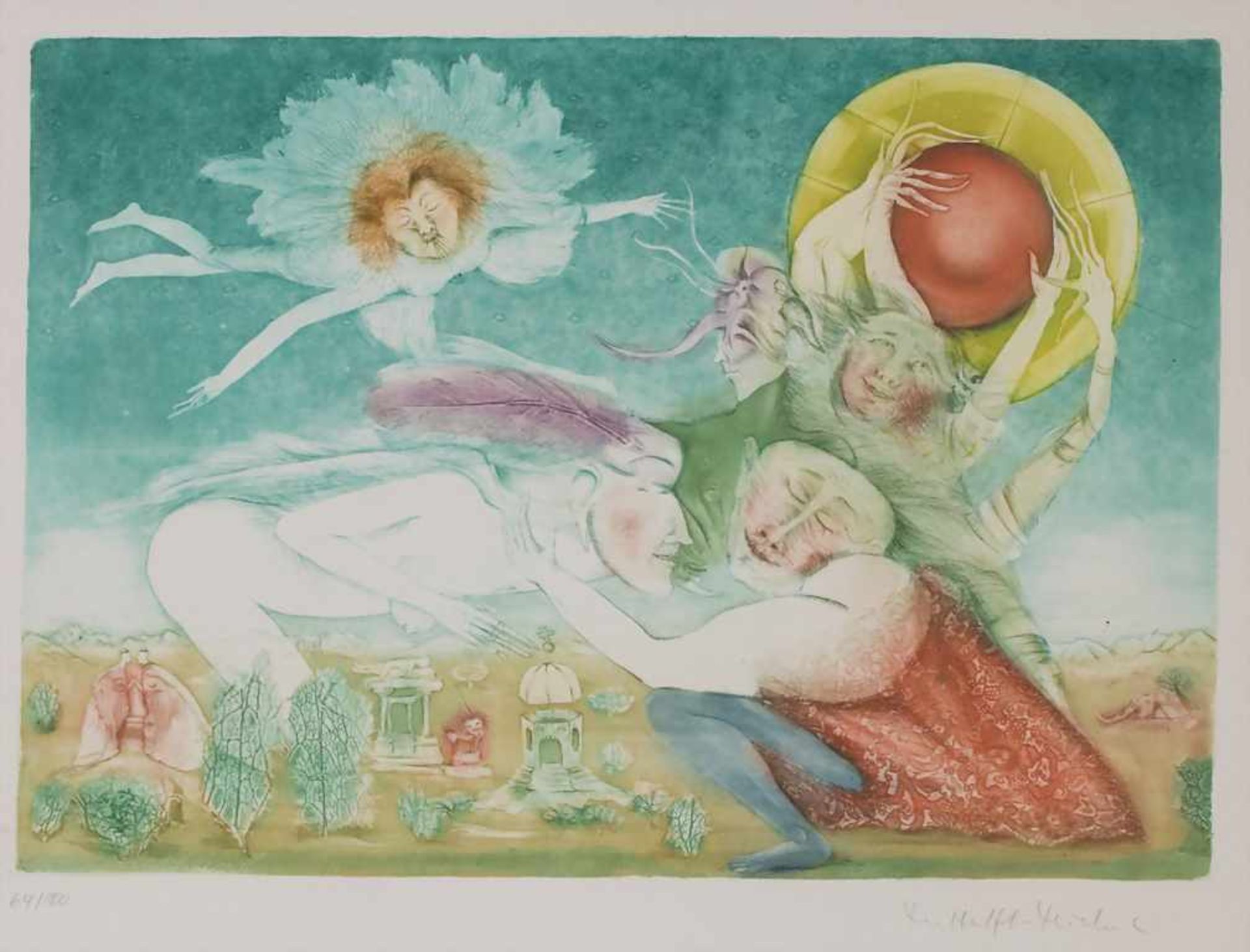 Margrit Hefft-Michel (*1943), 2 Radierungen 'Fabelfiguren' / 2 etchings 'Mythical figures'<b - Image 4 of 5
