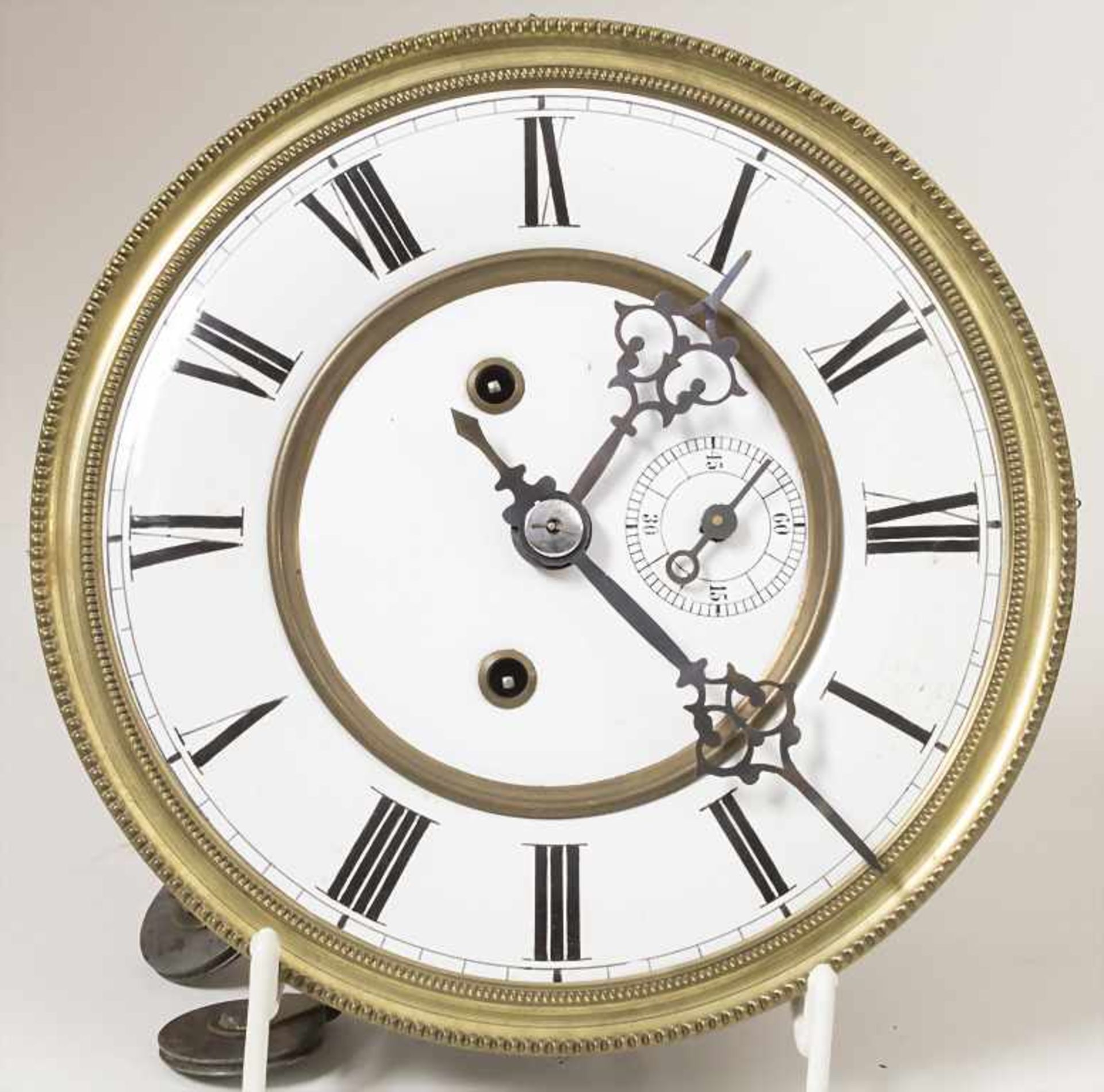 Wanduhr / A wall clock, Kurz, deutsch, um 1880Gehäuse: Holz, furniert, teilw. gold ge - Image 4 of 10