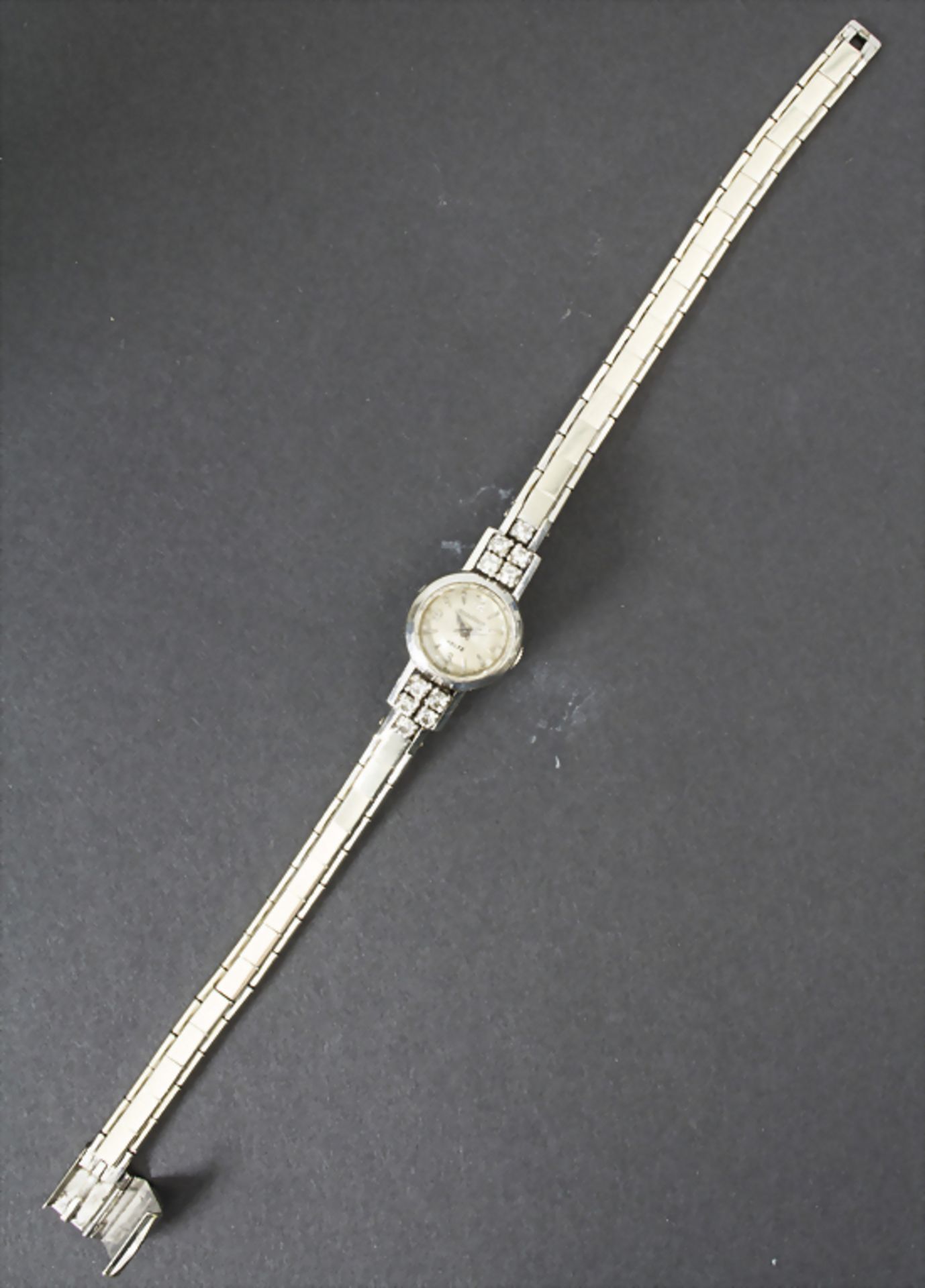 DAU / A gold ladies wristwatch with diamonds, Jaeger-Le Coultre, Swiss, um 1960Gehäus - Image 5 of 5