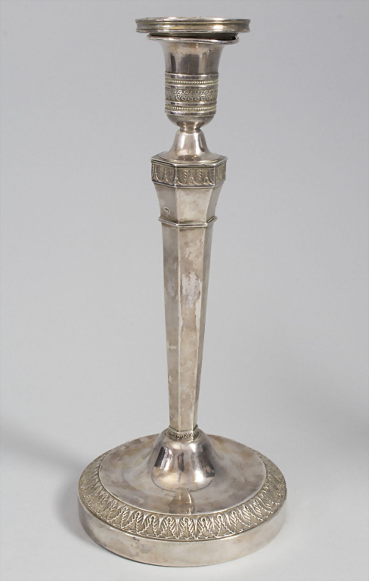 Paar Empire-Kerzenleuchter / A pair of Empire silver candlesticks, D. Garreau, Paris, 1809-1819< - Image 8 of 13
