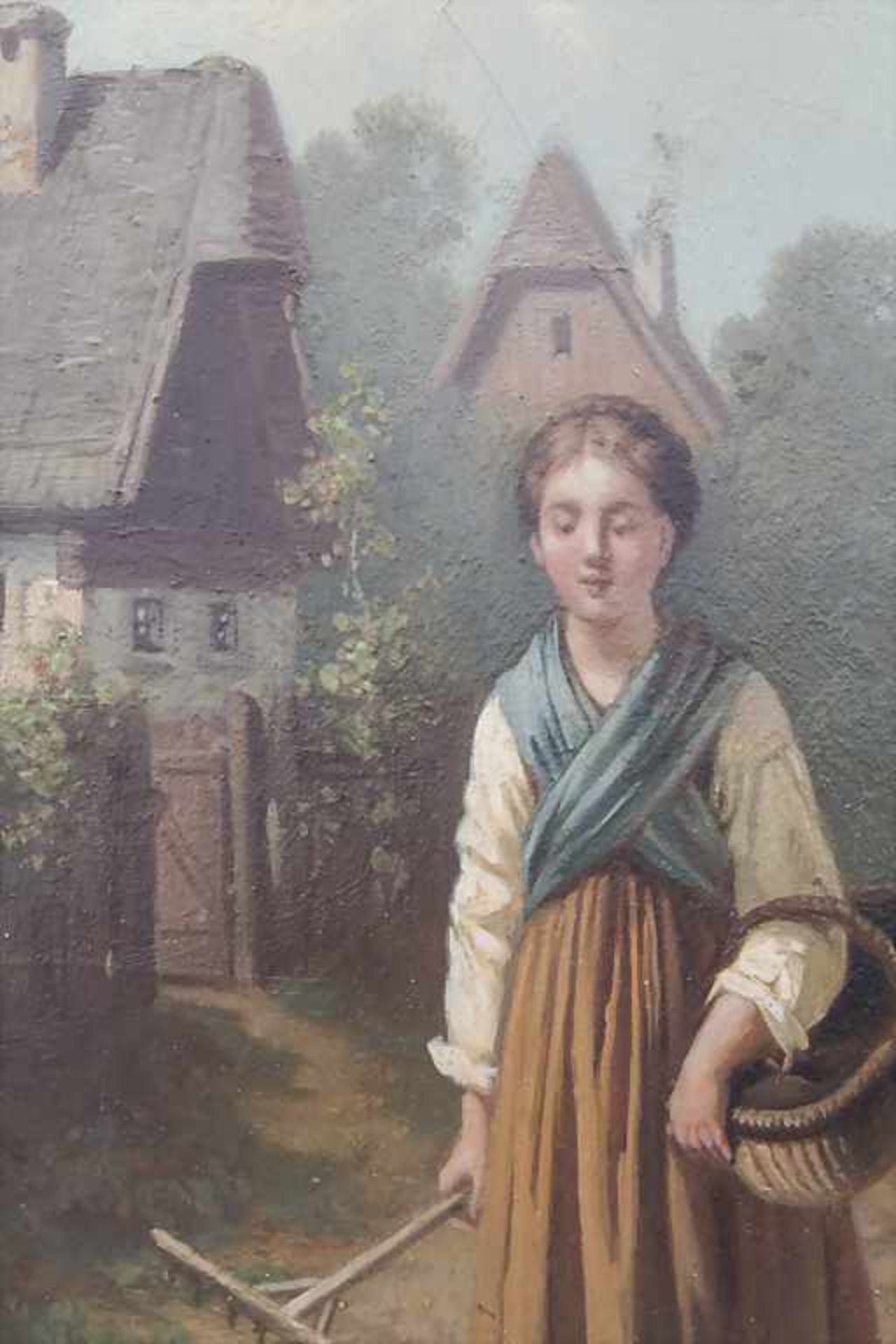 Alois Duxa (1843-?), 'Knabe mit Rose, ein Mädchen überraschend' / 'A boy with a rose, surprisi - Image 5 of 7