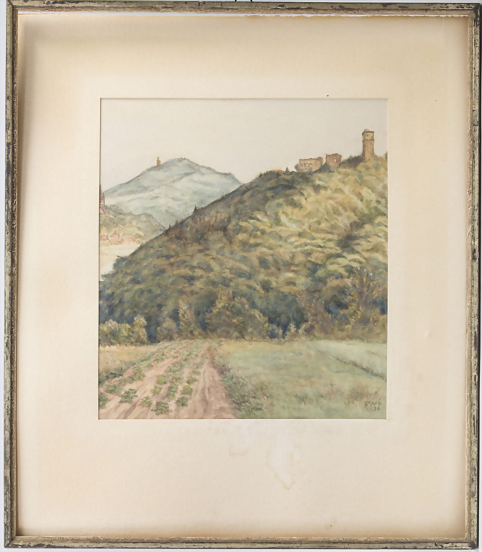 Hermann MAUÉ (1884-?), 'Hügelige Landschaften mit Bauten' - Bild 2 aus 5