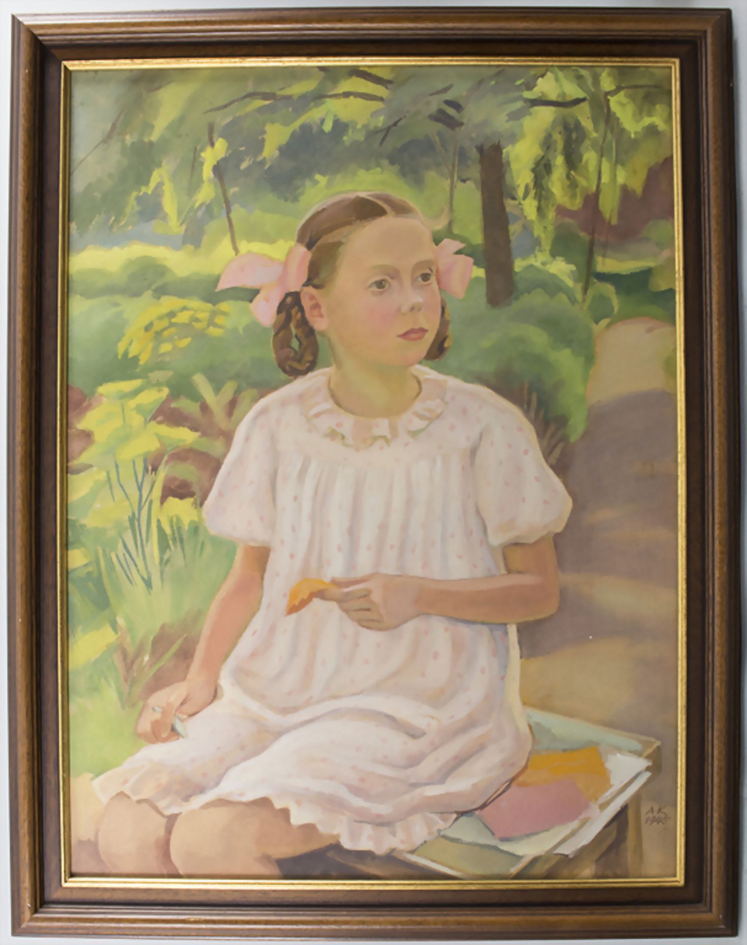 August KAUL (1873-1949), 'Mädchen im Park' - Bild 2 aus 5