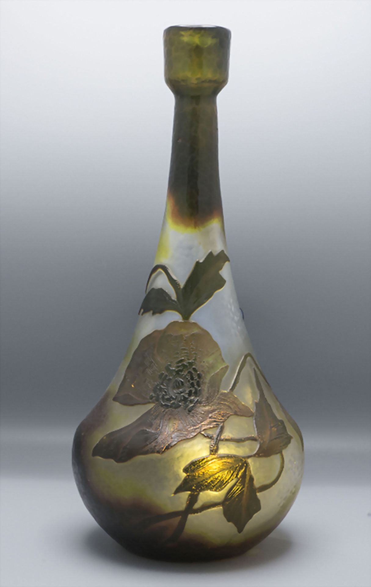 Jugendstil Vase Solifleur mit Mohnblumen