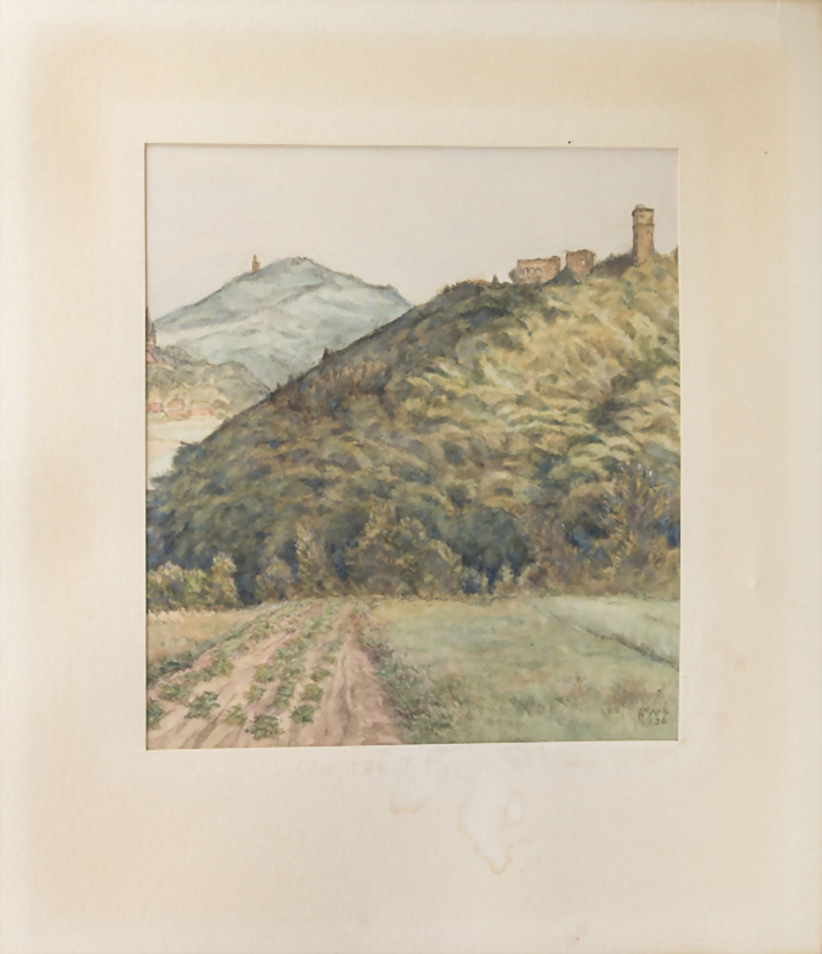 Hermann MAUÉ (1884-?), 'Hügelige Landschaften mit Bauten'