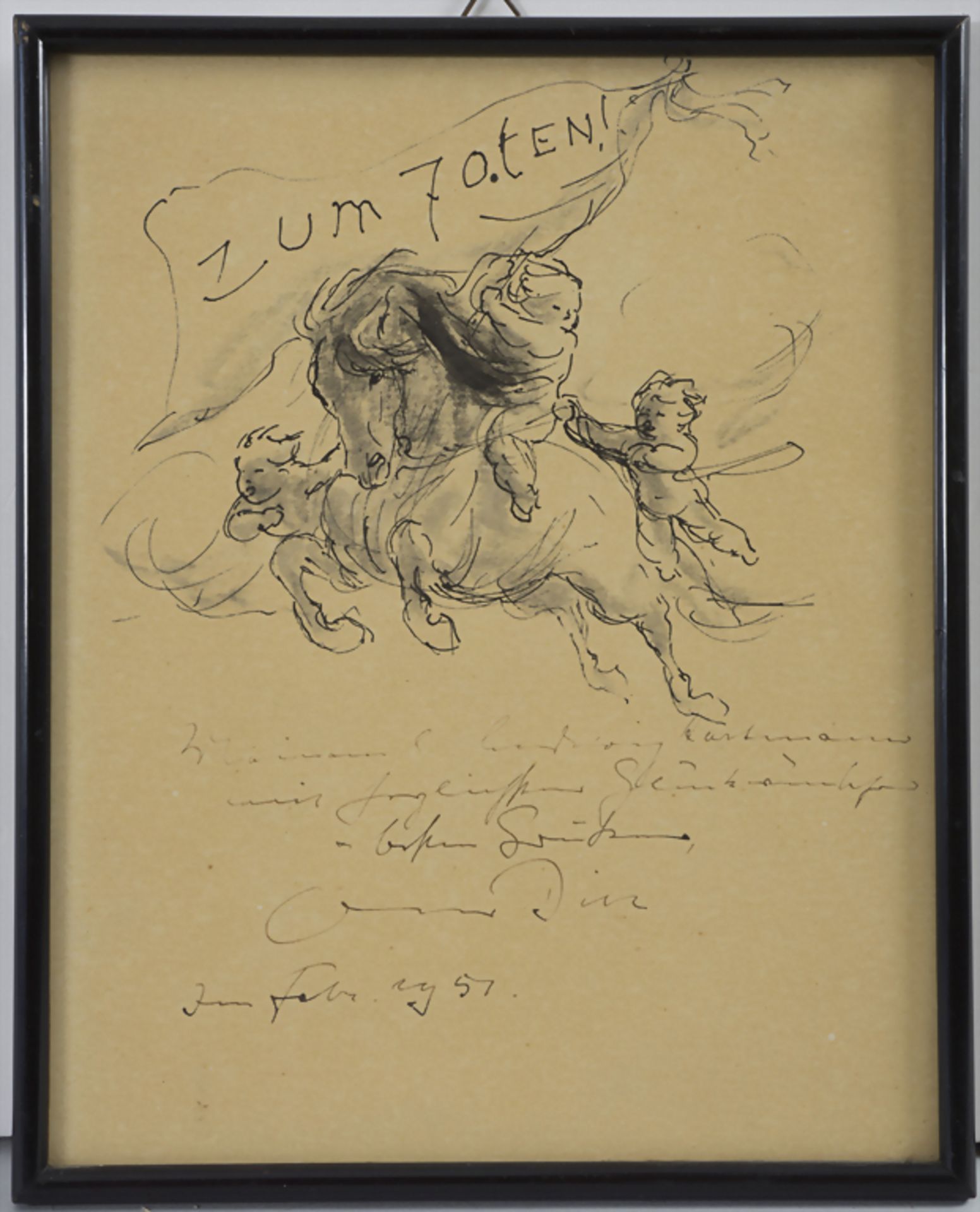 Otto DILL (1884-1957), 'Putten auf Pferd' - Bild 2 aus 3