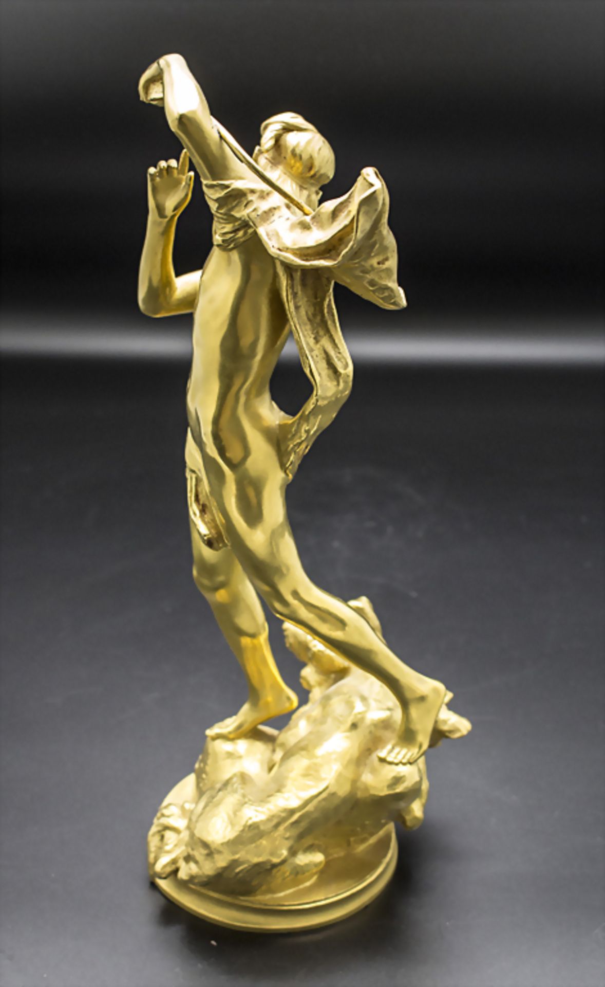 Henri Peinte (Cambrai 1845-1912 Paris), mythologische Jugendstil Bronze 'Orpheus und Cerberus' - Image 6 of 12