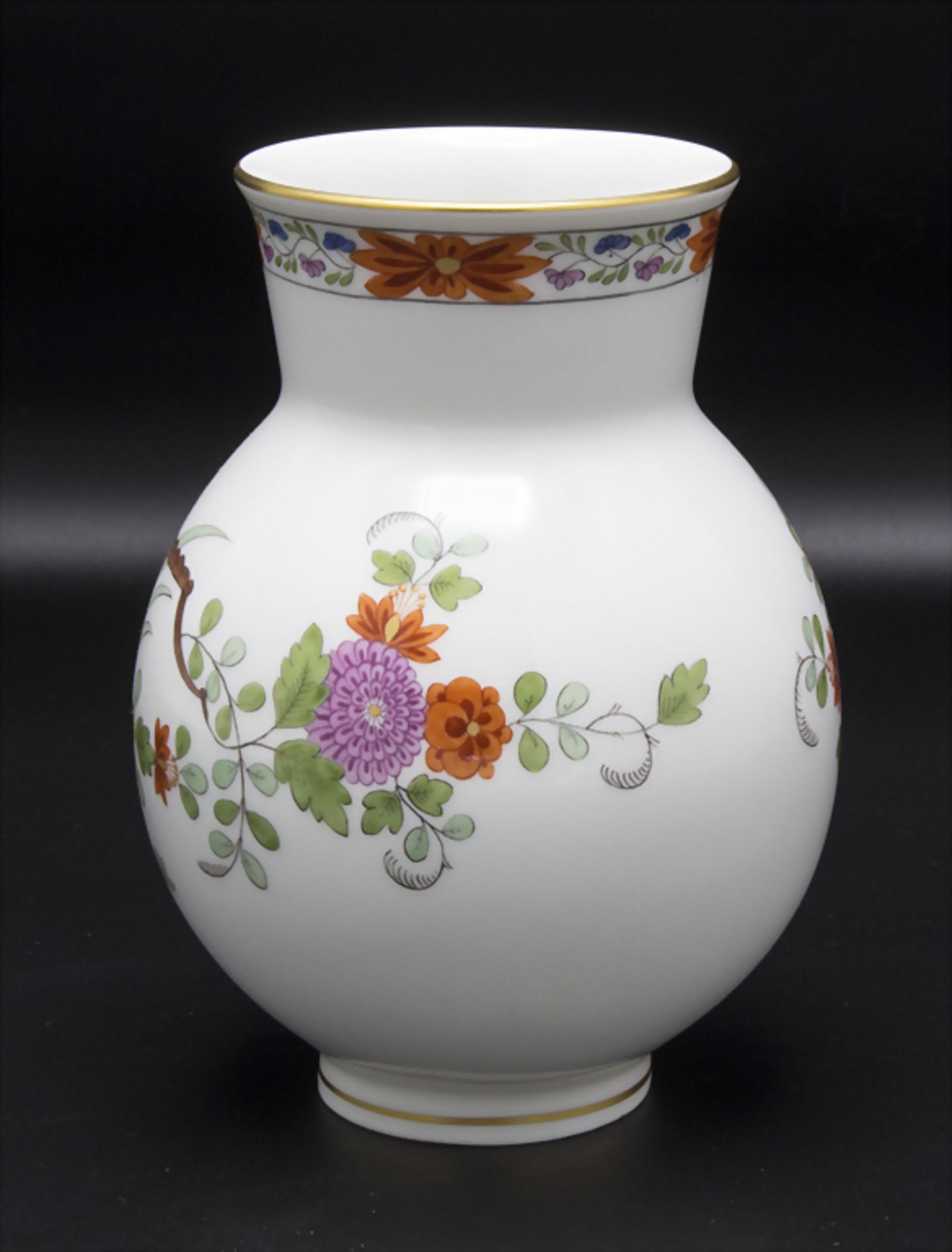 Vase mit reichem indischem Garbenmuster - Bild 2 aus 6