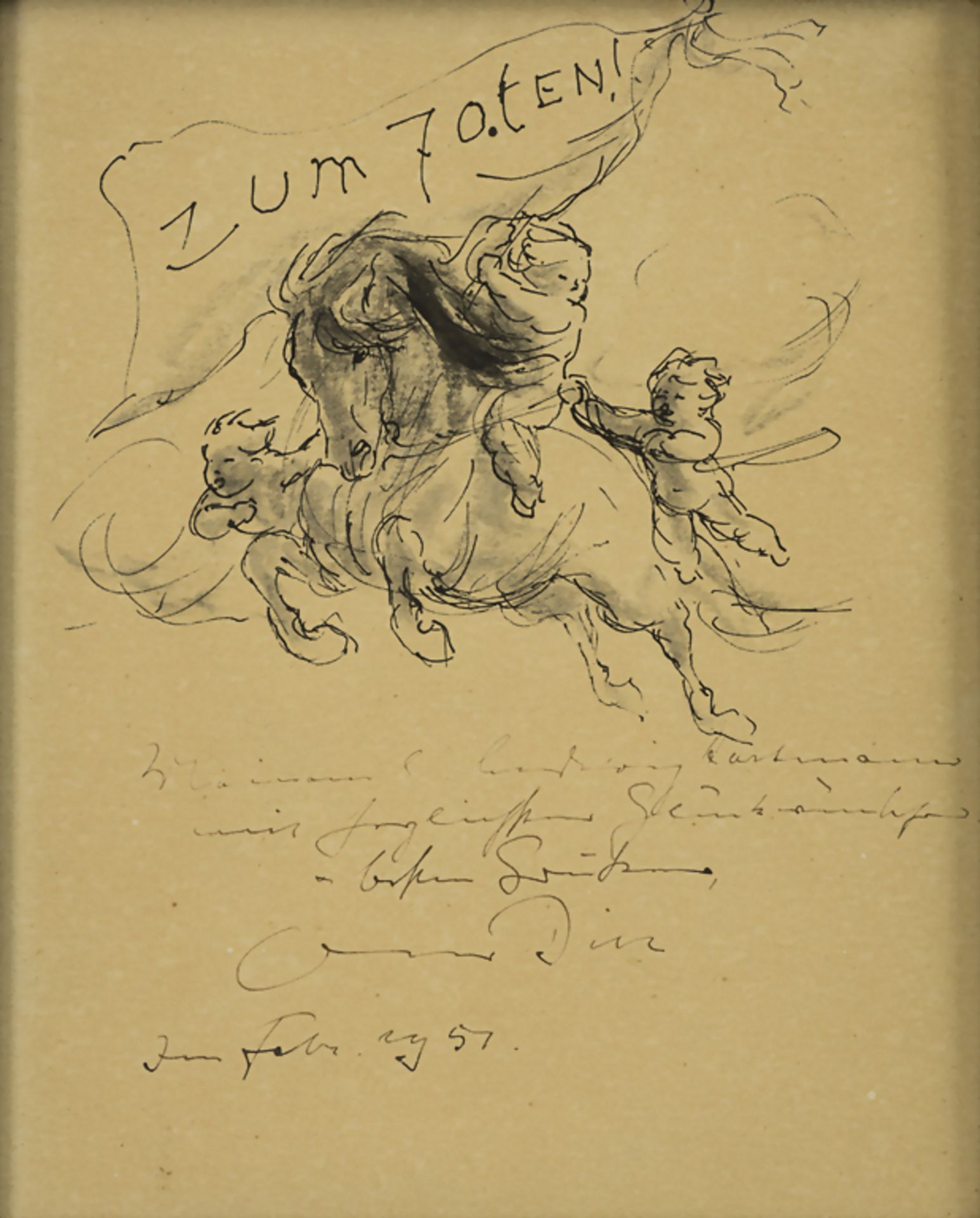 Otto DILL (1884-1957), 'Putten auf Pferd'