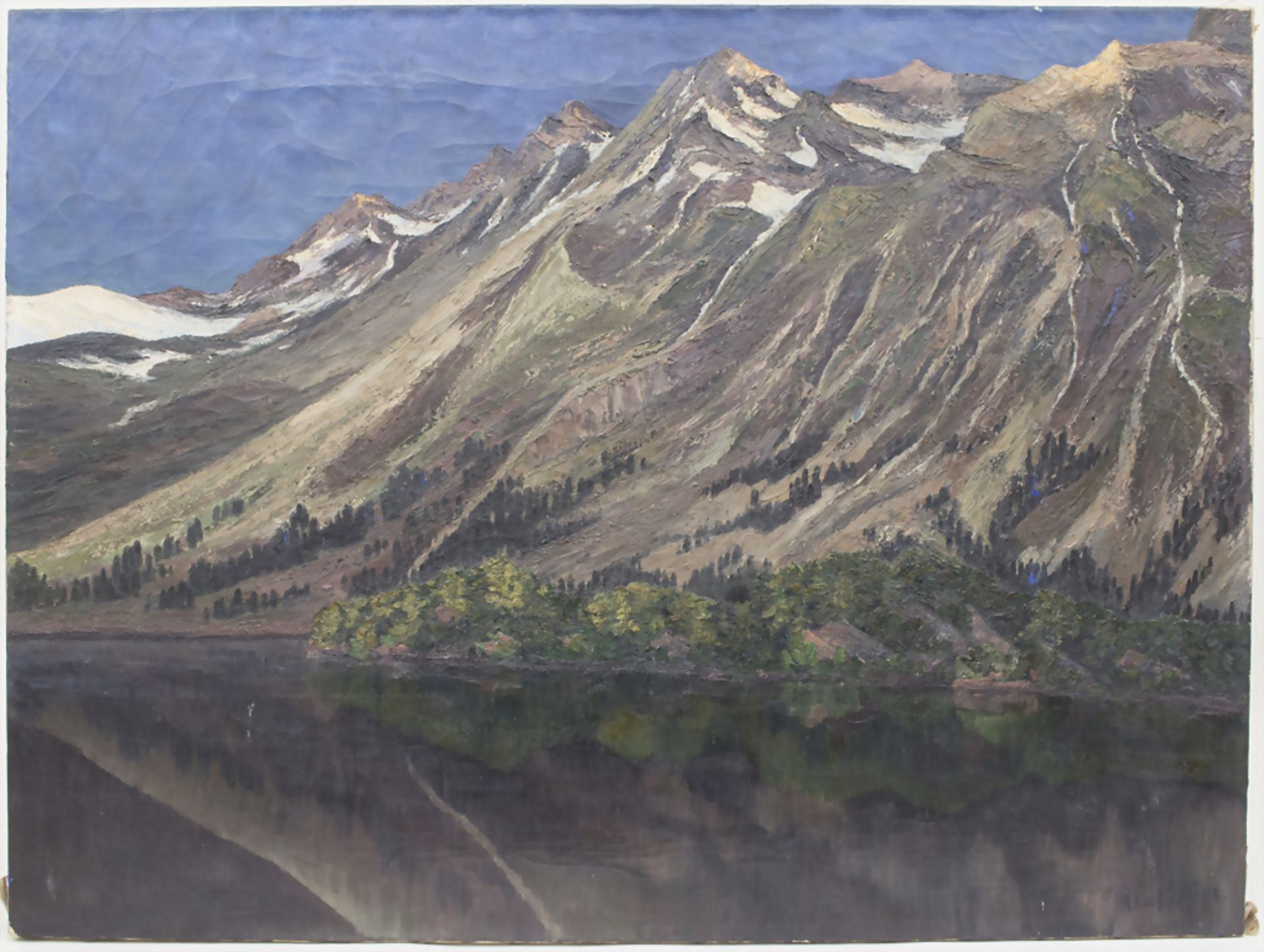 A. Loeffler (19./20. Jh.), 'Gebirgslandschaft mit Fluss' / 'A mountain landscape with a river'