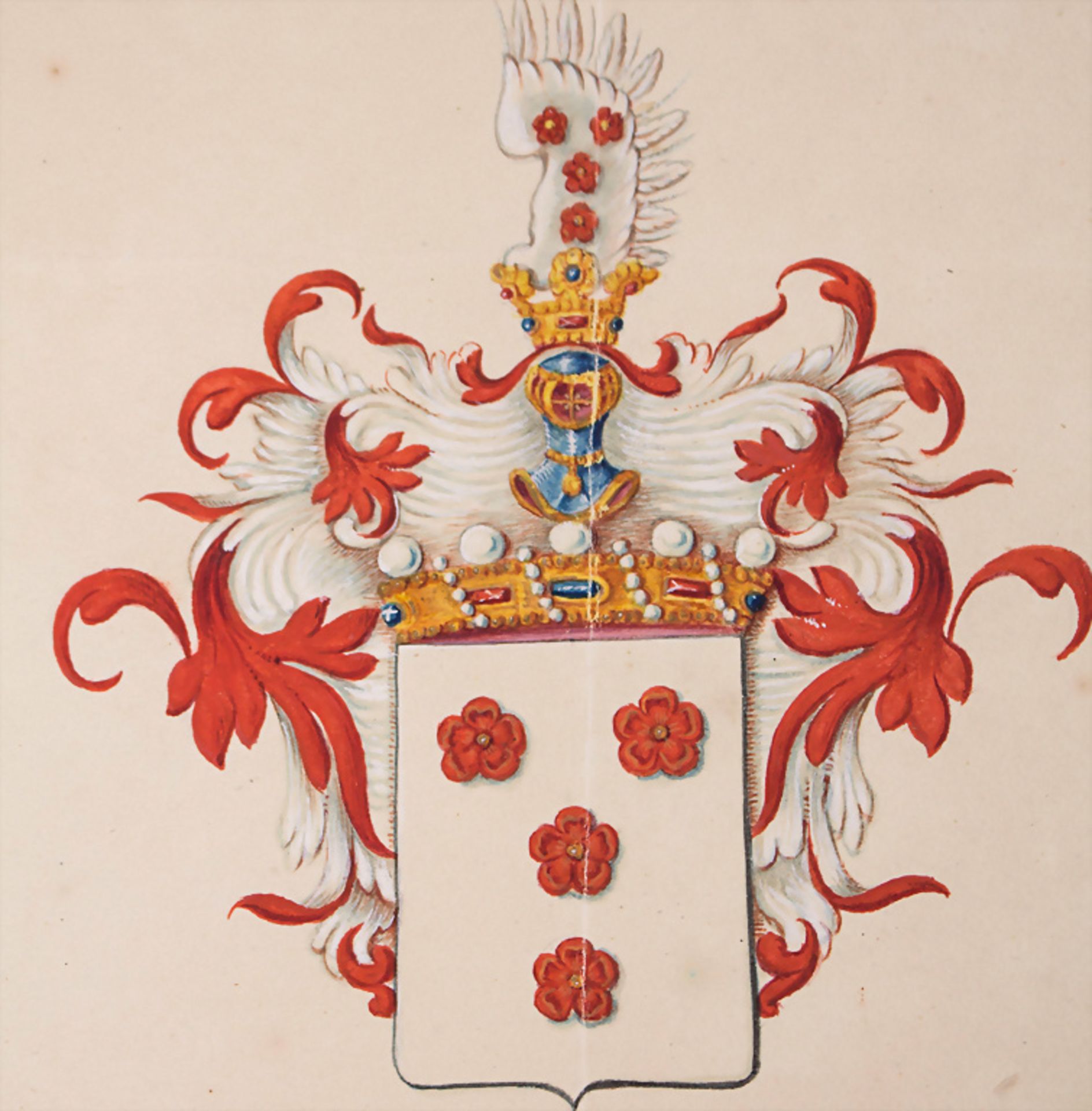 Heraldik: Sammlung 6 Adelswappen / A collection of 6 noble coats of arms, 18. Jh. Heraldik: ... - Image 5 of 7