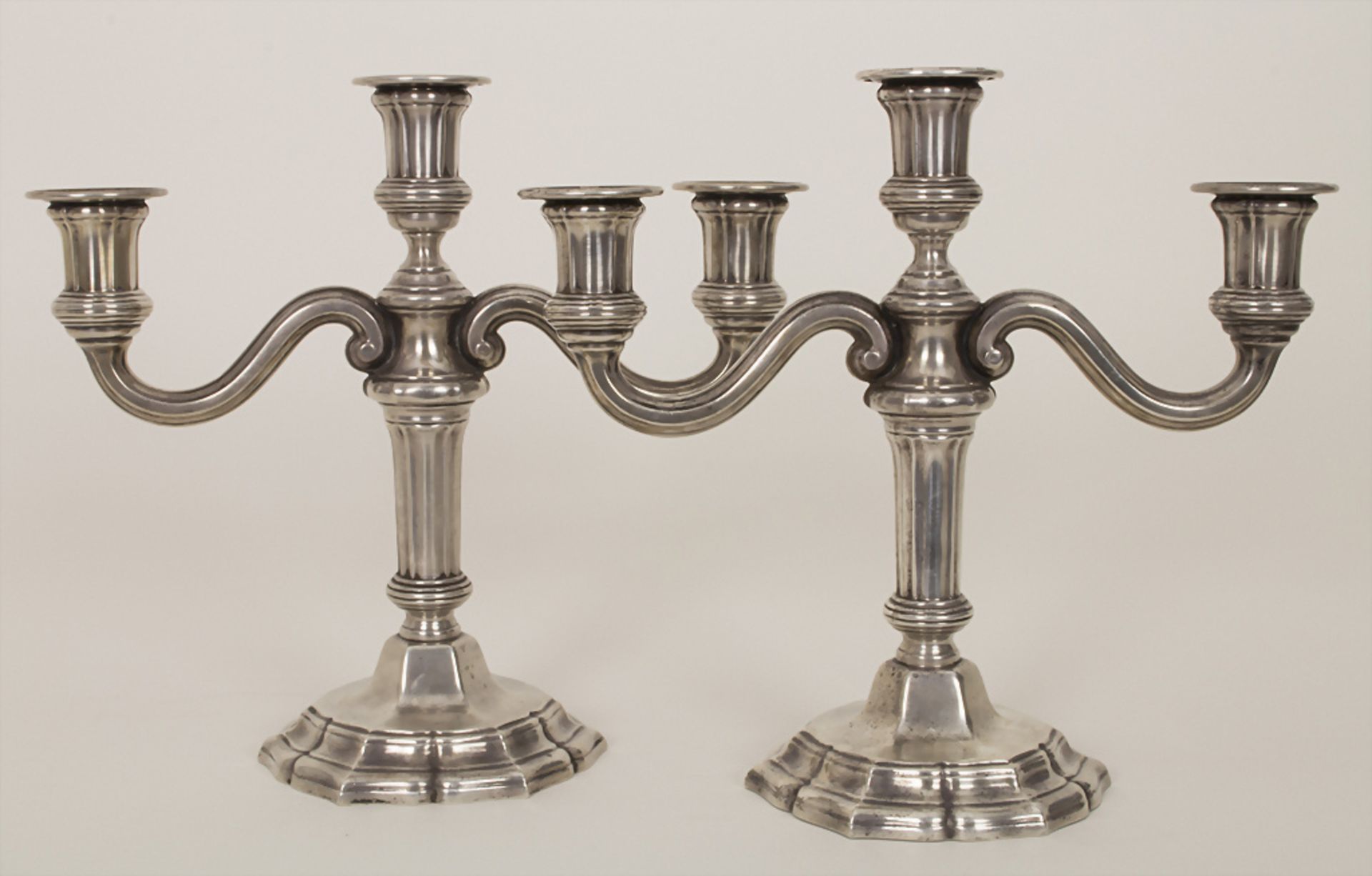 Paar Kerzenleuchter / A pair of silver candlesticks, Tétards et Frères, Paris, um 1880