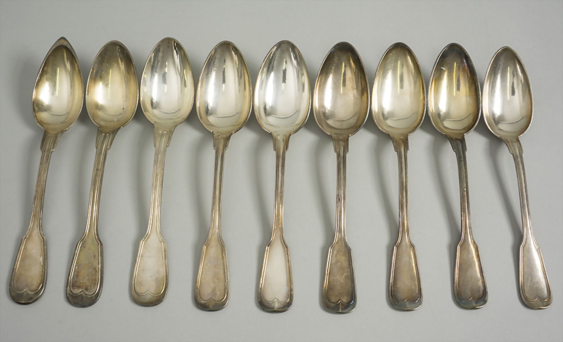 9 Löffel / A set of 9 spoons, Frankreich, um 1900