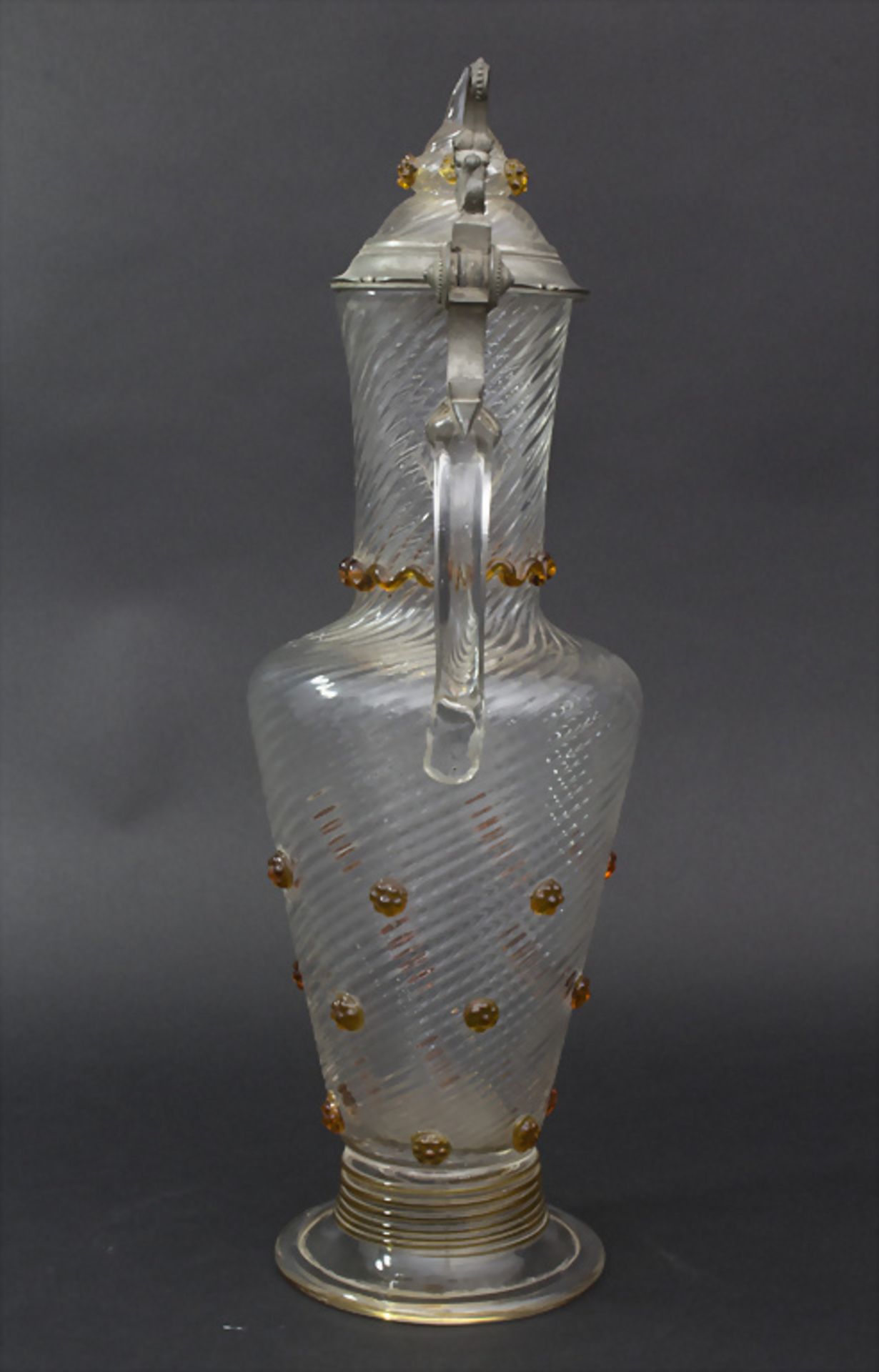 Weinkrug / A glass wine jug, deutsch, um 1870 - Image 2 of 7