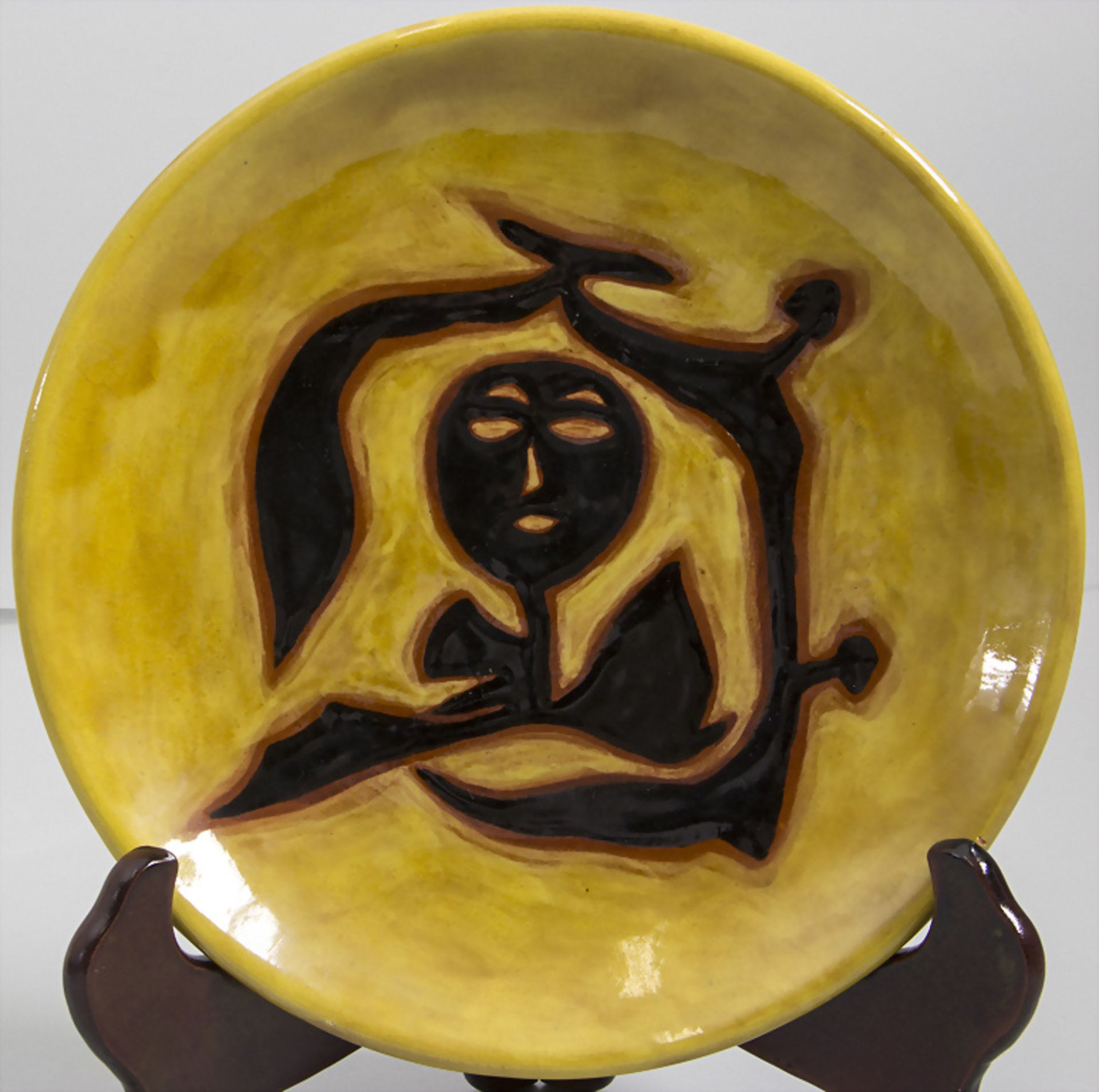 Keramik Künstlerteller / An artist ceramic plate, Jean Lurcat (Bruyères 1892-1966 ...