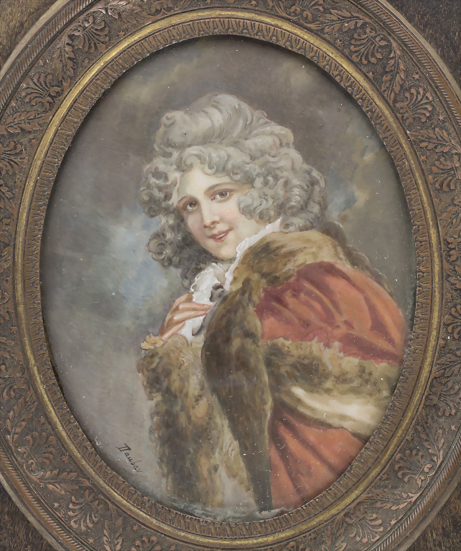 Sehr feines Miniatur-Portrait einer jungen Dame / A very fine miniature portrait of a young ... - Image 2 of 4